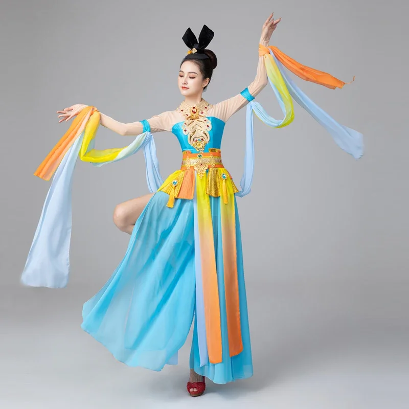 Women Sexy Hanfu Fairy Cosplay Suit Elegant Exotic Clothing Studio Photography Blue Classic Dunhuang Dance Costume
Women Sexy Hanfu Fairy Cosplay Suit Elegant Exotic Clothing Studio Photography Blue Classic Dunhuang Dance Costume