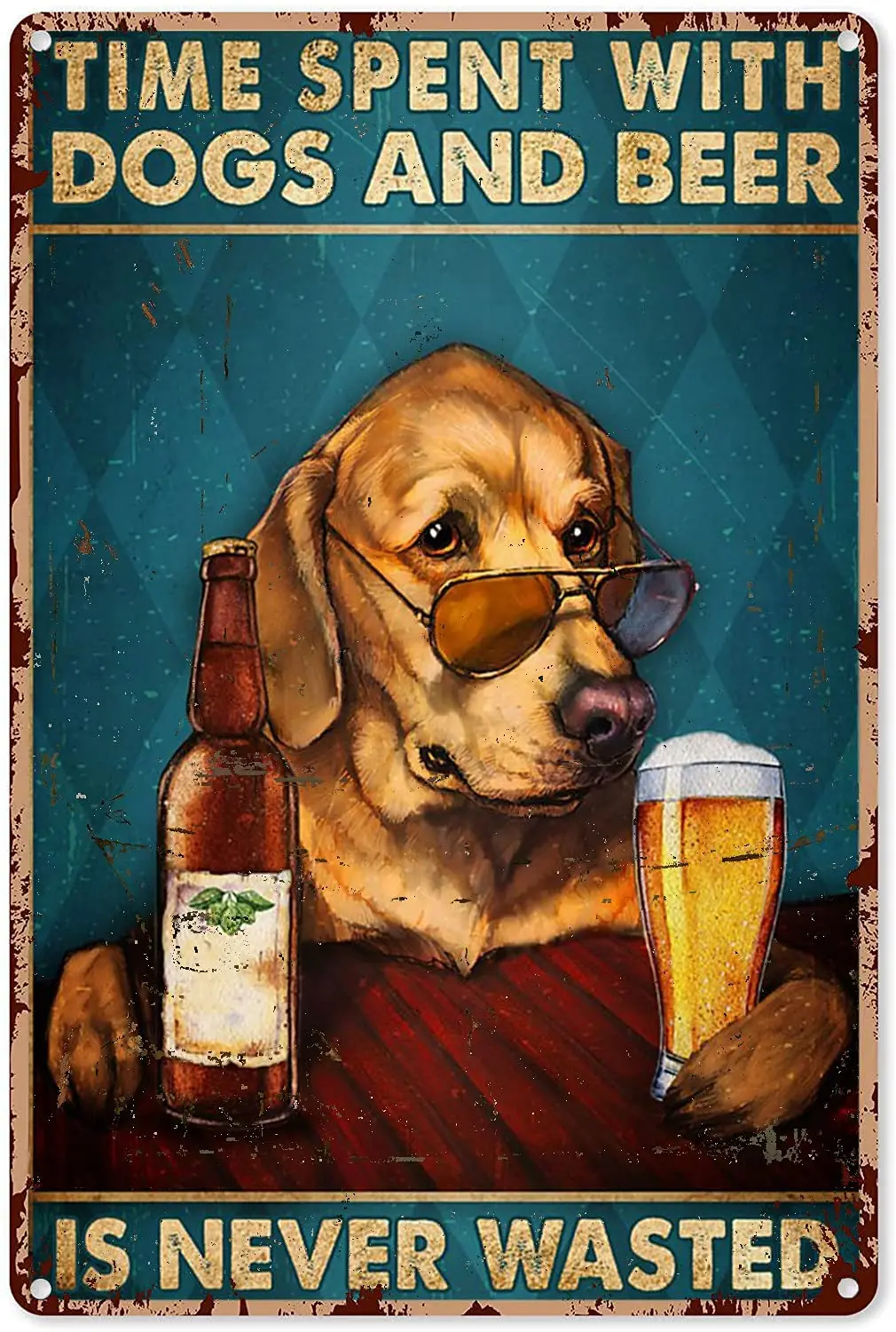 Wall Art Golden Retriever Time Spent with Dog and Beer Will Never Waste Metal Tin Sign Retro Poster Wall Decoration Art Gift
Wall Art Golden Retriever Time Spent with Dog and Beer Will Never Waste Metal Tin Sign Retro Poster Wall Decoration Art Gift