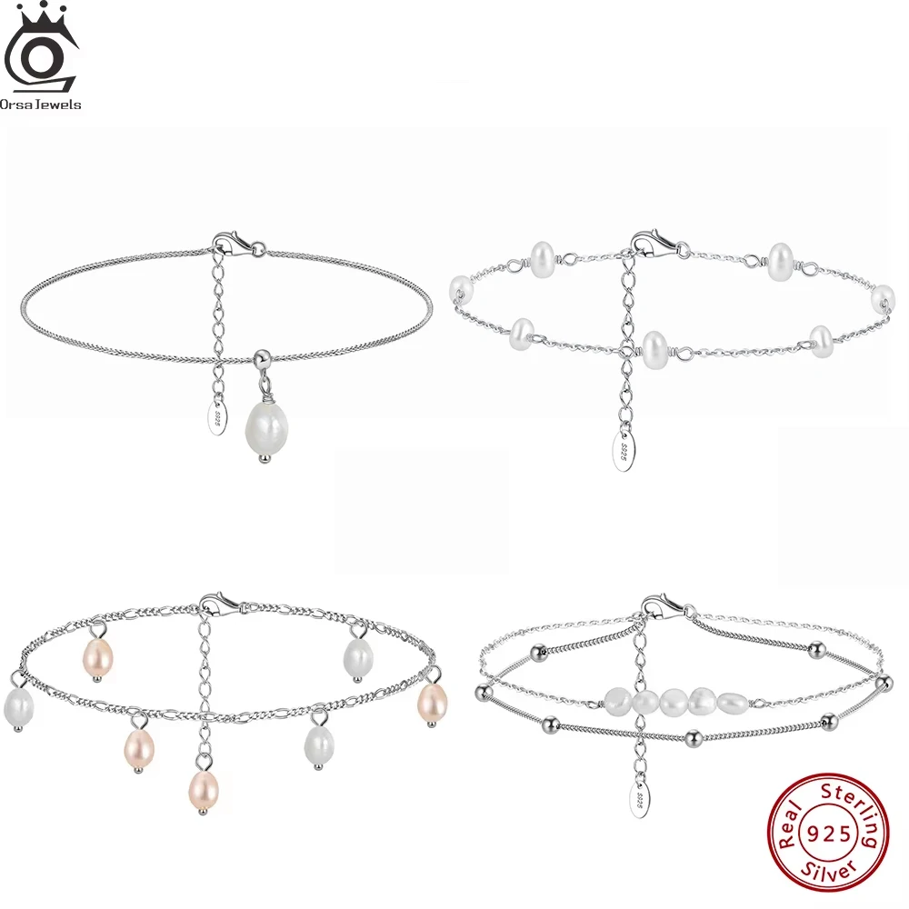 ORSA JEWELS 925 Sterling Silver Natural Freshwater Pearls Chain Anklets Baroque Pearls Charms Foot Chian Bracelet Straps SA74
ORSA JEWELS 925 Sterling Silver Natural Freshwater Pearls Chain Anklets Baroque Pearls Charms Foot Chian Bracelet Straps SA74