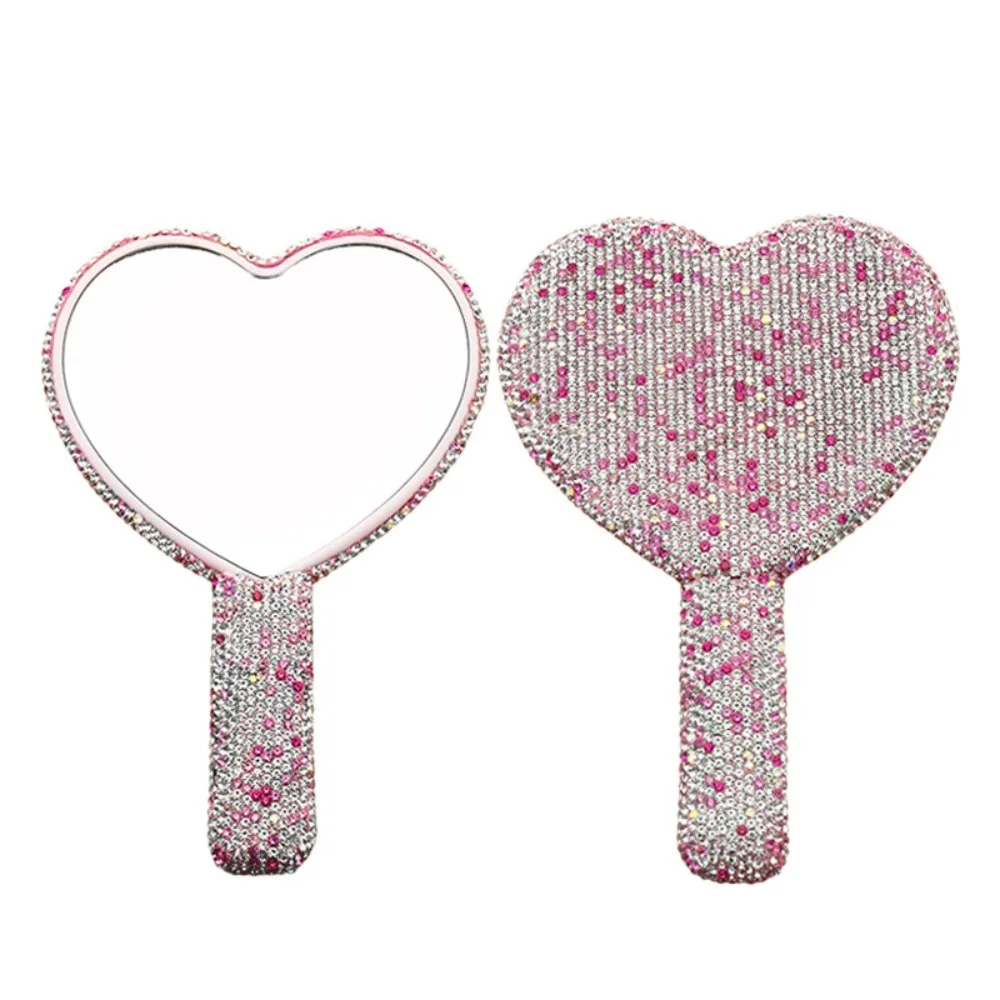 New Rhinestone Makeup Mirror Round Square Heart Shape with Handle Cosmetic Hand Mirror Portable Shiny Bling Handheld Mirror
New Rhinestone Makeup Mirror Round Square Heart Shape with Handle Cosmetic Hand Mirror Portable Shiny Bling Handheld Mirror