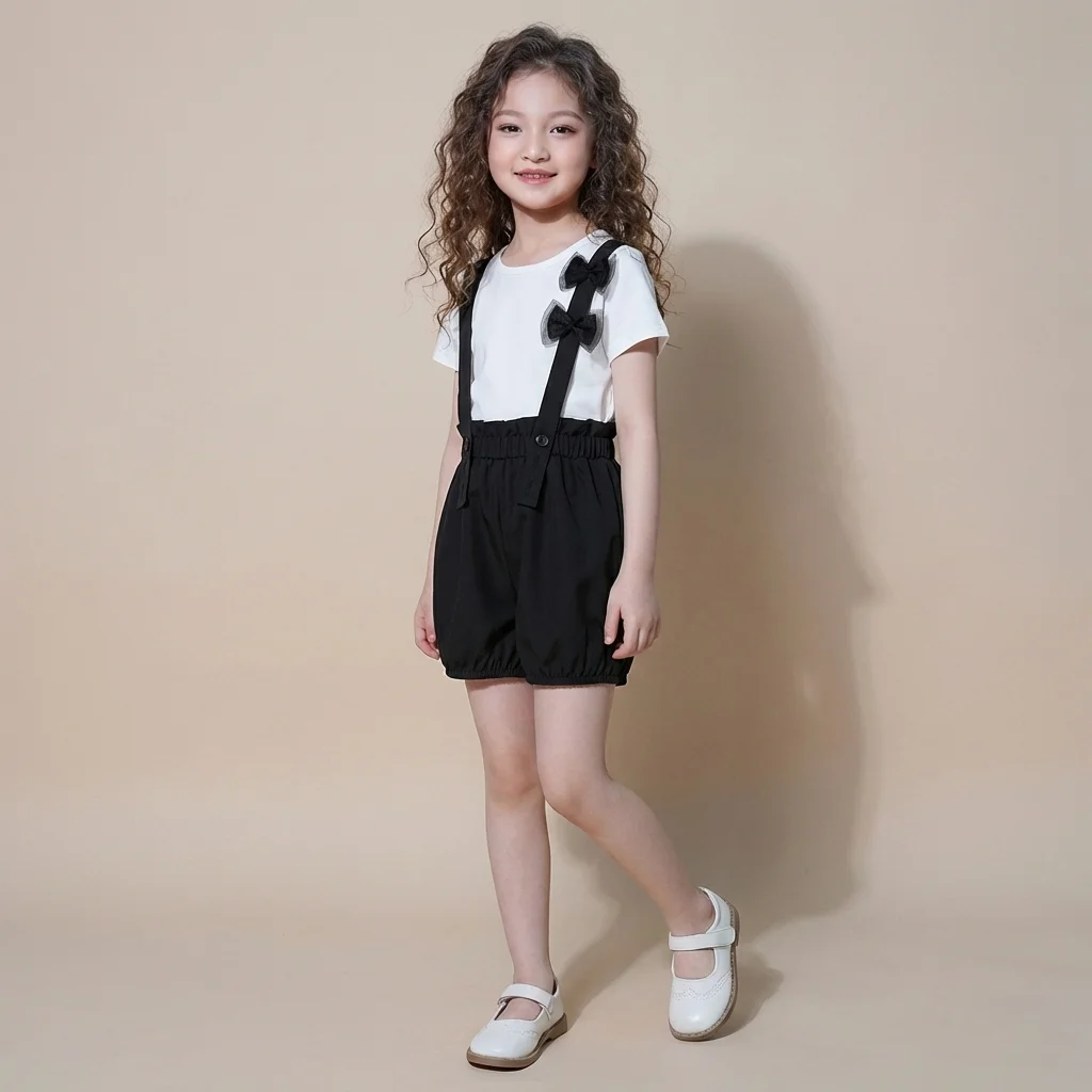 SeasonSea Kids Suspender Shorts Girls Black Cross Strap Bow Decor Puffy Bloomers Elastic Waist Party Casual Cute Summer Bottoms
SeasonSea Kids Suspender Shorts Girls Black Cross Strap Bow Decor Puffy Bloomers Elastic Waist Party Casual Cute Summer Bottoms