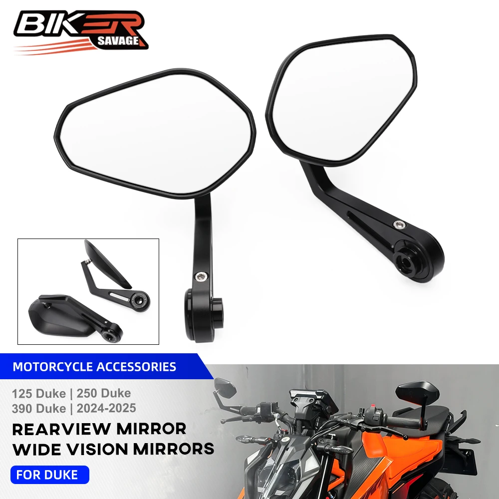 2024 Side Rear View Mirror For Duke 125 250 390 360 Degree Adjustable Rearview Mirror Wide Vision Mirrors Motorcycle Accessories
2024 Side Rear View Mirror For Duke 125 250 390 360 Degree Adjustable Rearview Mirror Wide Vision Mirrors Motorcycle Accessories