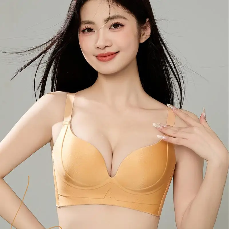 Women's big breasts show small steel rim-free ultra-thin bra, gathering anti-sagging side-closing adjustment underwear new
Women's big breasts show small steel rim-free ultra-thin bra, gathering anti-sagging side-closing adjustment underwear new