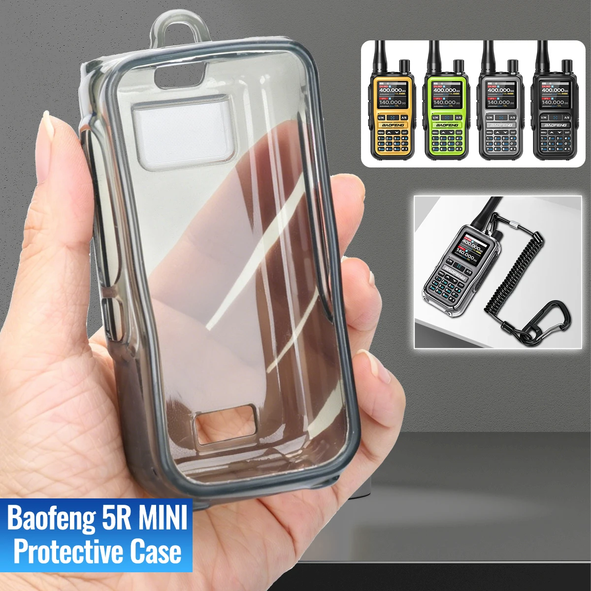 ABBREE Grey Transparent TPU Walkie Talkie Protective Clear Cover High Quality For Baofeng UV-5R MINI Ham Radio Outdoor Hiking
ABBREE Grey Transparent TPU Walkie Talkie Protective Clear Cover High Quality For Baofeng UV-5R MINI Ham Radio Outdoor Hiking