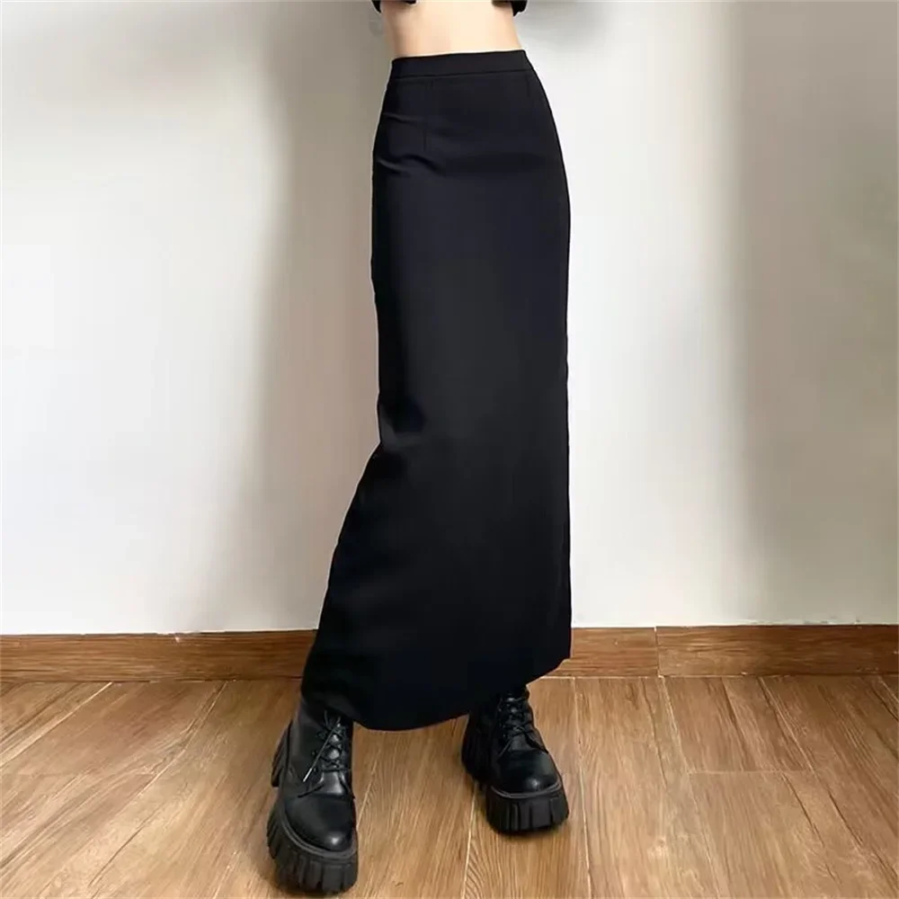 2025 New Spring Summer Black Long Skirts Women Korean Fashion Clothing Pure Back-slit Designed High Waist Elegant Office Lady
2025 New Spring Summer Black Long Skirts Women Korean Fashion Clothing Pure Back-slit Designed High Waist Elegant Office Lady