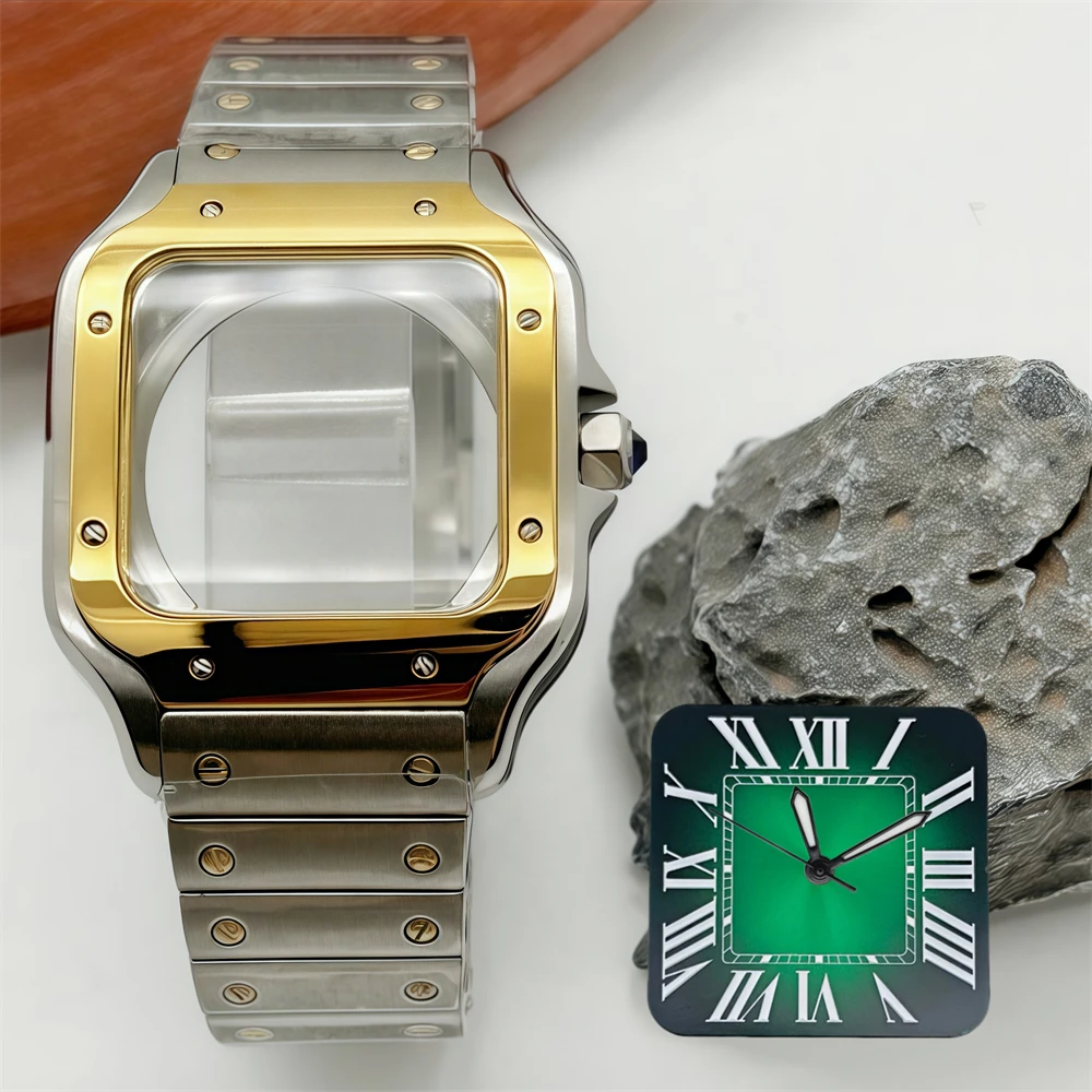 Silver Black Gold 38mm Watch Case 316L Steel Watch Repair Parts for Santos NH35 NH70 NH36/4R36 Watch Automatic Movements No Logo
Silver Black Gold 38mm Watch Case 316L Steel Watch Repair Parts for Santos NH35 NH70 NH36/4R36 Watch Automatic Movements No Logo