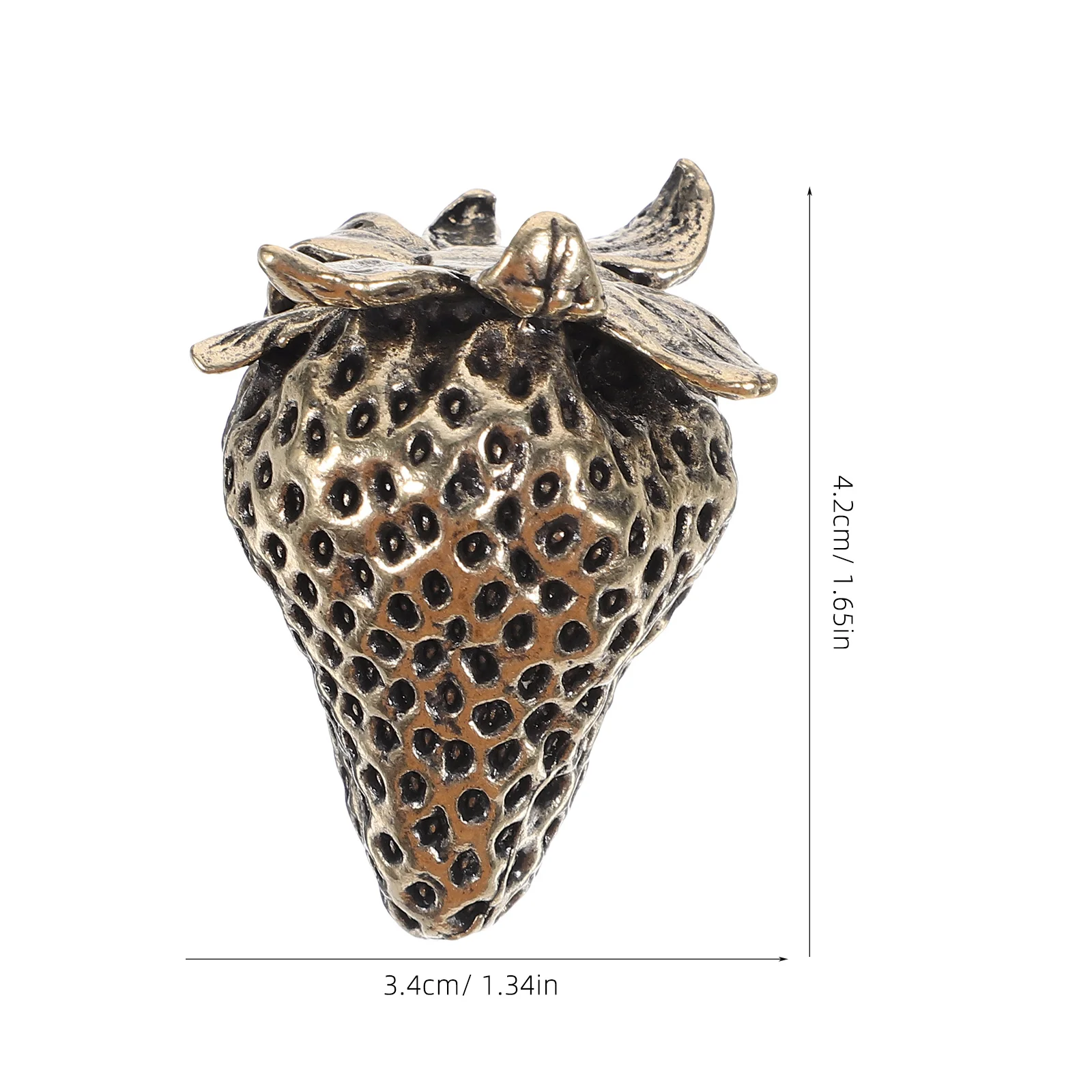 Brass Strawberry Ornament Retro Craft Design Desktop Decor Stable Base Exquisite Brass Fruit Decoration for Office Tea Pet 
Brass Strawberry Ornament Retro Craft Design Desktop Decor Stable Base Exquisite Brass Fruit Decoration for Office Tea Pet