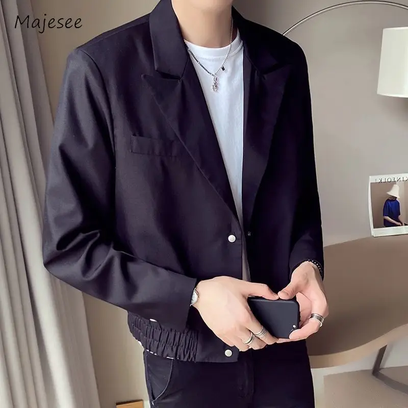 Temperament Jackets Men Spring Autumn Daily Pure Color Cropped Outwear Hipster All-match Simple Pockets Korean Style Moto Chic
Temperament Jackets Men Spring Autumn Daily Pure Color Cropped Outwear Hipster All-match Simple Pockets Korean Style Moto Chic