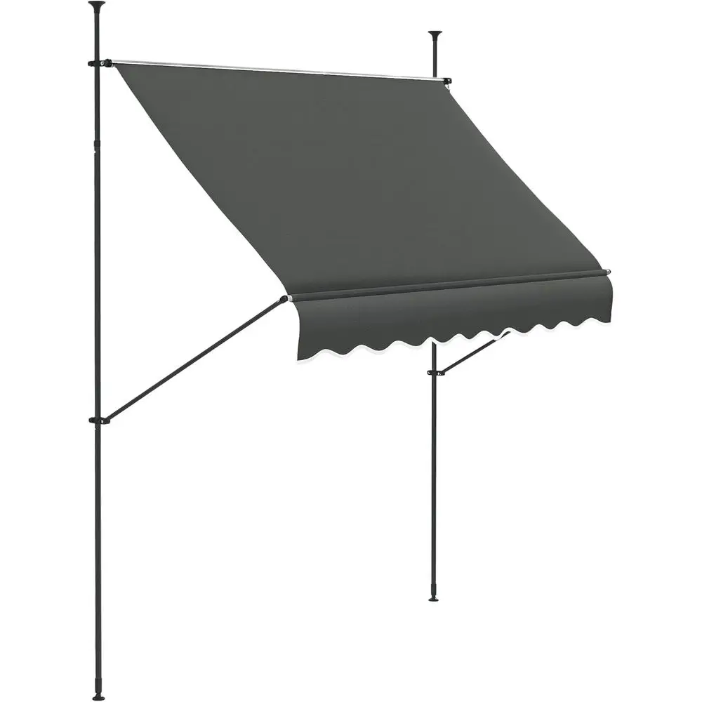 99 Retractable Awning, Patio Sun Shade Shelter, Support Pole Stand, UV-Resistant Fabric, Gray
99 Retractable Awning, Patio Sun Shade Shelter, Support Pole Stand, UV-Resistant Fabric, Gray