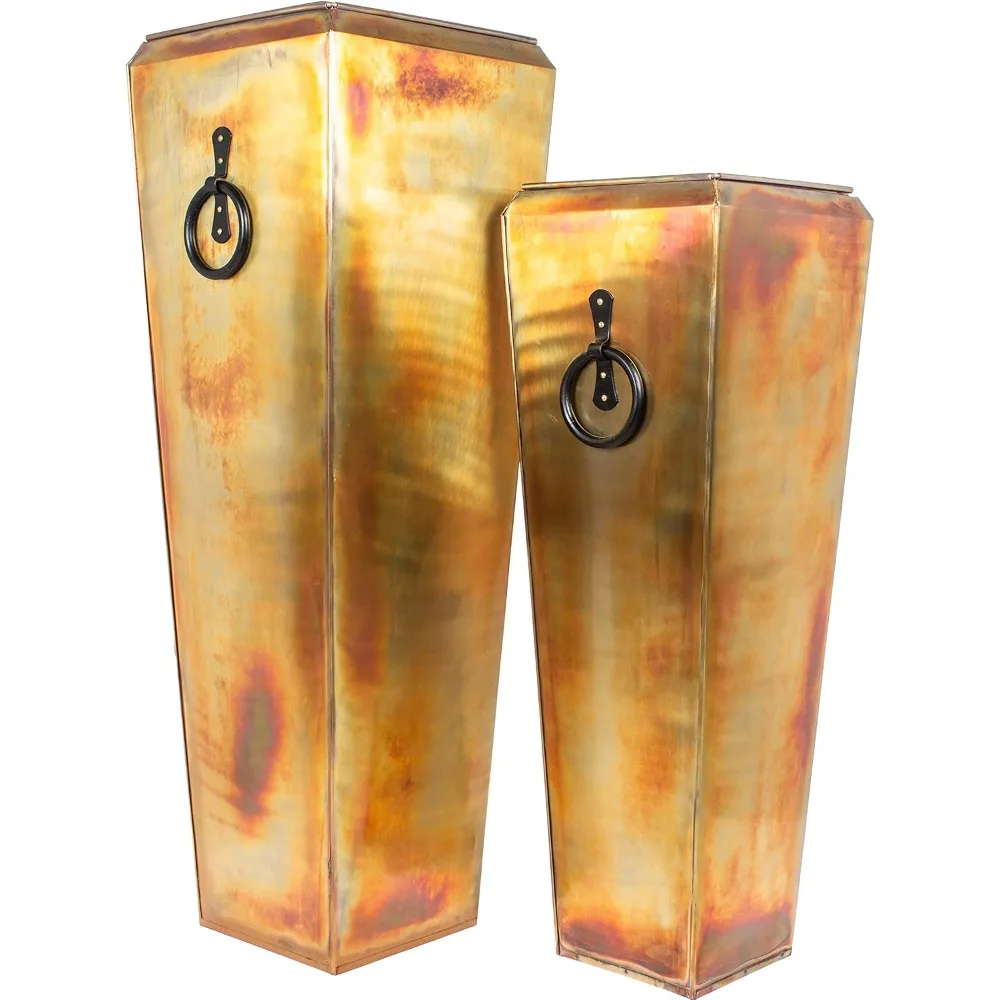Tall Outdoor Planters for Balcony Garden Deck Front Porch or Indoor Copper Flower Pots Set of 2
Tall Outdoor Planters for Balcony Garden Deck Front Porch or Indoor Copper Flower Pots Set of 2