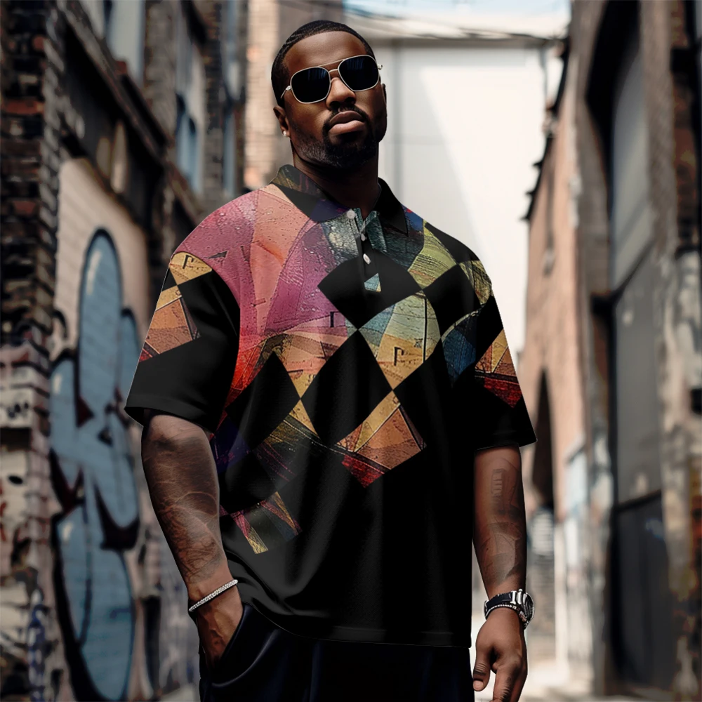 Рубашка-поло мужская с короткими рукавами, Повседневная футболка на пуговицах, с отложным воротником, в клетку, с подбором цветов, большие размеры, на лето
Рубашка-поло мужская с короткими рукавами, Повседневная футболка на пуговицах, с отложным воротником, в клетку, с подбором цветов, большие размеры, на лето