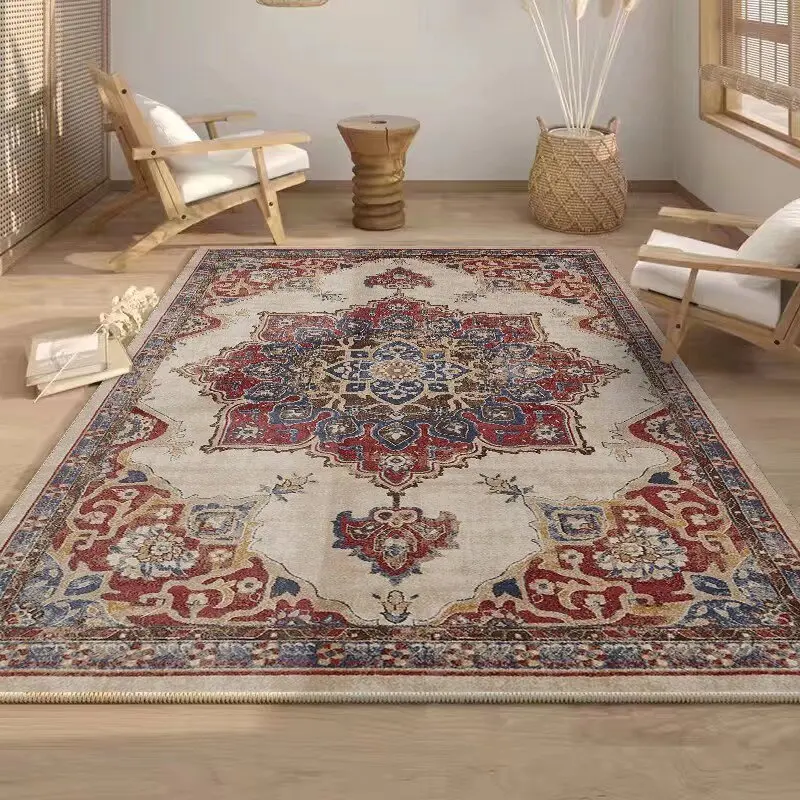 Retro Persian Red Carpet Ethnic Style Living Room High-end Luxury Rug Large Area Home Decoration Non-slip Floor Mat Washable
Retro Persian Red Carpet Ethnic Style Living Room High-end Luxury Rug Large Area Home Decoration Non-slip Floor Mat Washable