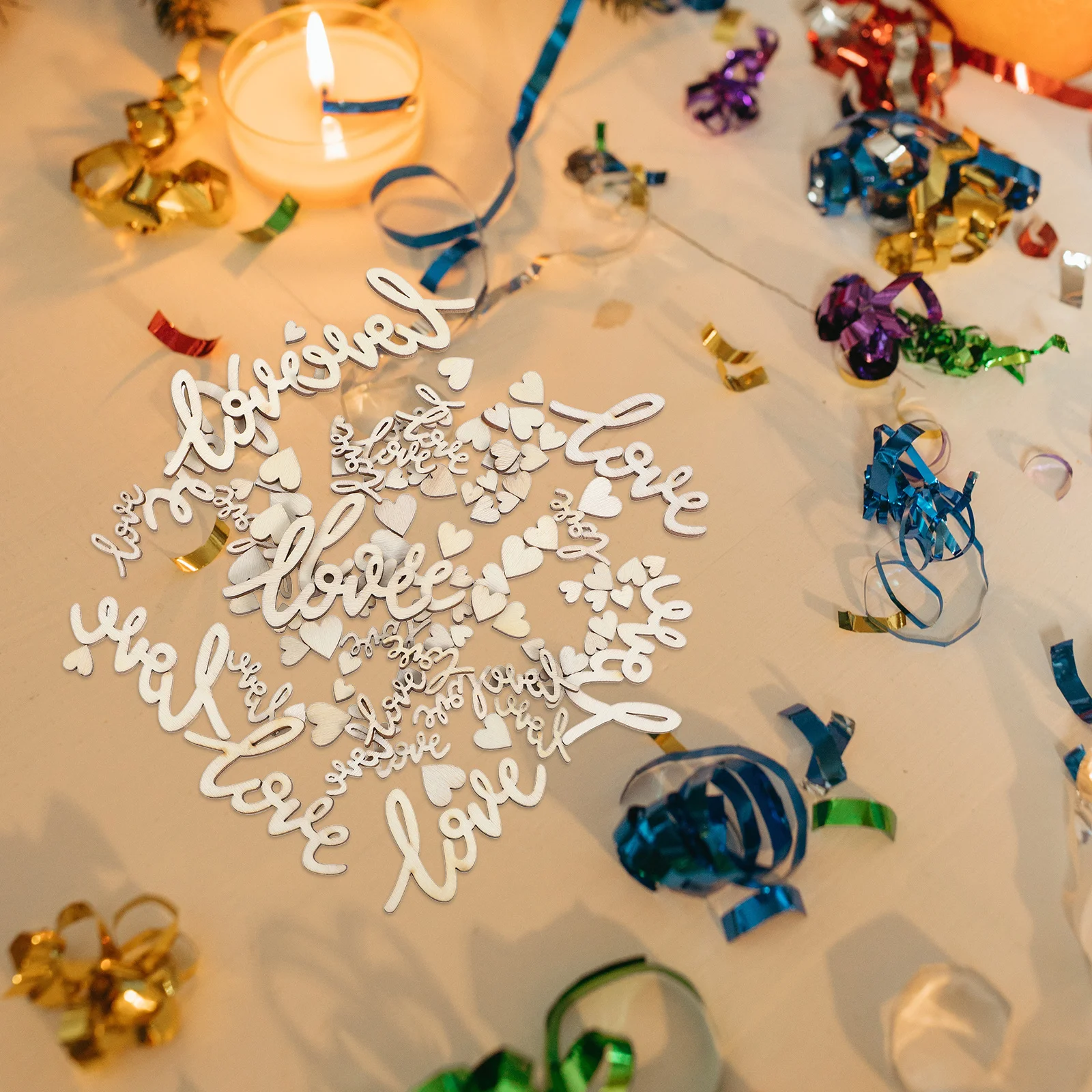 100Pcs Love Wood Chips Heart Shaped Wedding Decorations Romantic Party Table Embellishments DIY Craft Supplies Valentines Decor
100Pcs Love Wood Chips Heart Shaped Wedding Decorations Romantic Party Table Embellishments DIY Craft Supplies Valentines Decor