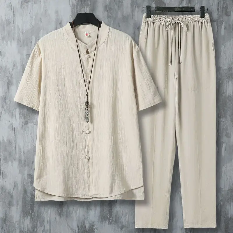 Chinese Style Linen Shirt for Men Summer Short Sleeve Loose Comfort Half Sleeve Ethnic Outfit
Chinese Style Linen Shirt for Men Summer Short Sleeve Loose Comfort Half Sleeve Ethnic Outfit