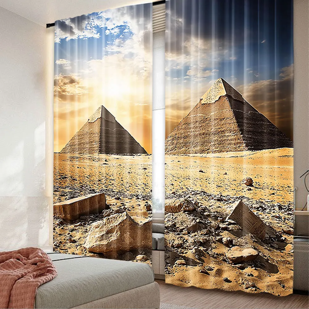 2Pcs Egypt Landscape Curtain Old Egyptian Pyramids History In Desert With Sunshine For Bedroom Living Room And Dining Room
2Pcs Egypt Landscape Curtain Old Egyptian Pyramids History In Desert With Sunshine For Bedroom Living Room And Dining Room