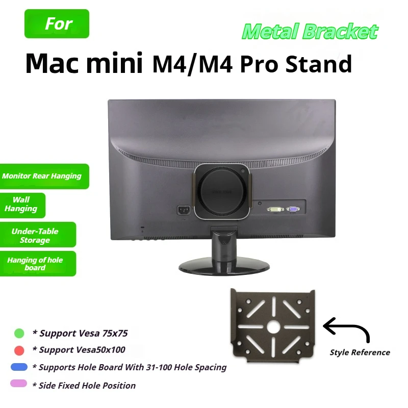 Display Vesa Stand for 2024 Mac Mini M4 Desktop Computer Metal Mount Holder Behind The Monitor for Mac Mini M4 PC Accessories
Display Vesa Stand for 2024 Mac Mini M4 Desktop Computer Metal Mount Holder Behind The Monitor for Mac Mini M4 PC Accessories
