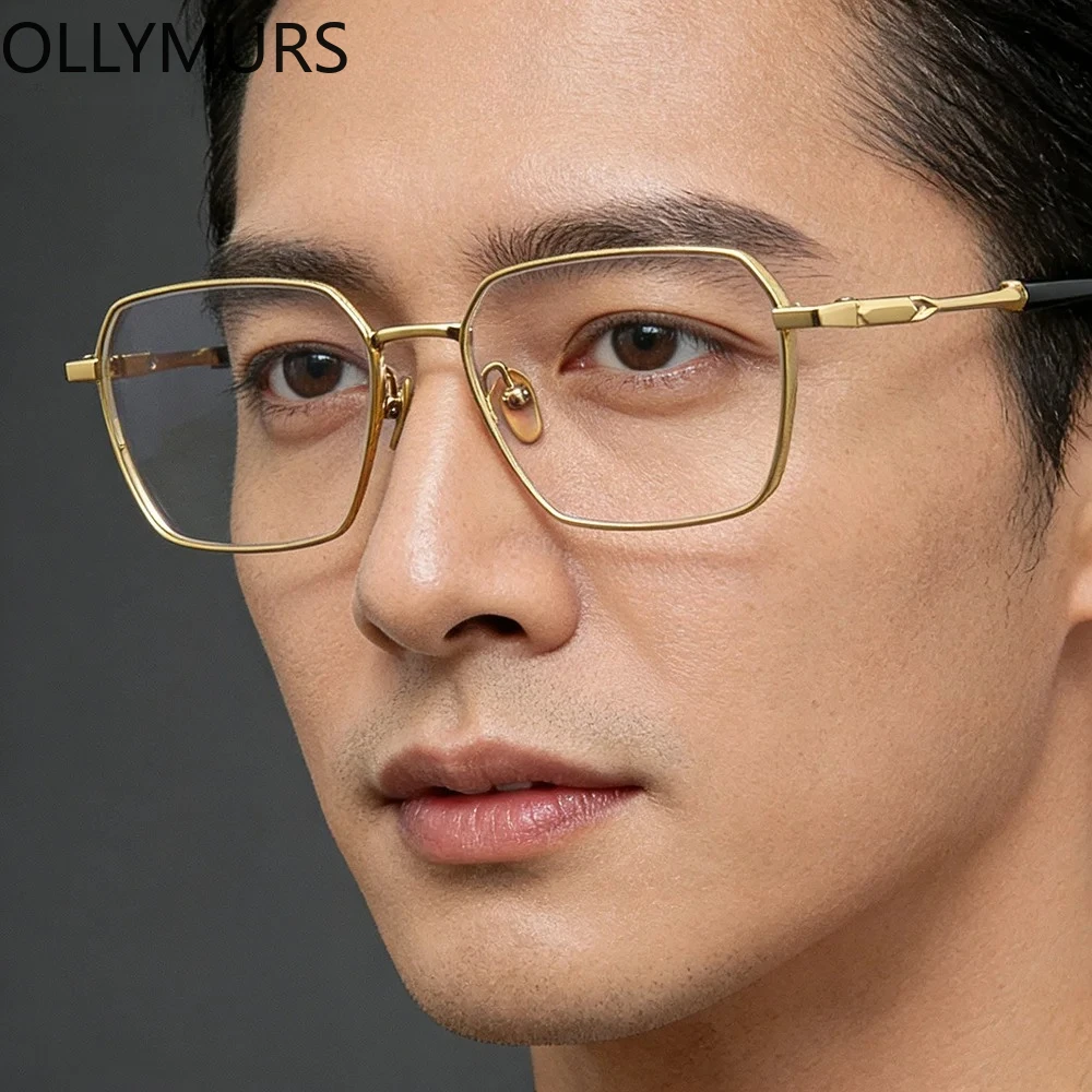 OLLYMURS high-end Quality Titanium Polygon Business Style Optical Myopia Prescription Glasses Eyeglasses Men Horn Temple Retro
OLLYMURS high-end Quality Titanium Polygon Business Style Optical Myopia Prescription Glasses Eyeglasses Men Horn Temple Retro