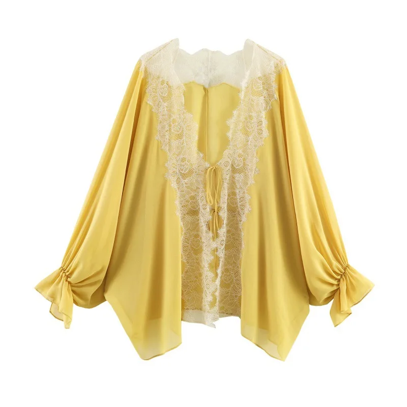 Withered Women's 2026 Summer New Product: Casual Long Sleeve Asymmetric Splicing Lace Shirt For Women
Withered Women's 2026 Summer New Product: Casual Long Sleeve Asymmetric Splicing Lace Shirt For Women