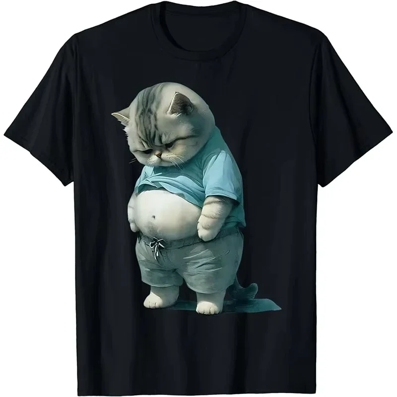 Funny Fat Cat Showing Belly Graphic Cotton T-Shirt Breathable Loose Casual Men Women T-shirt
Funny Fat Cat Showing Belly Graphic Cotton T-Shirt Breathable Loose Casual Men Women T-shirt