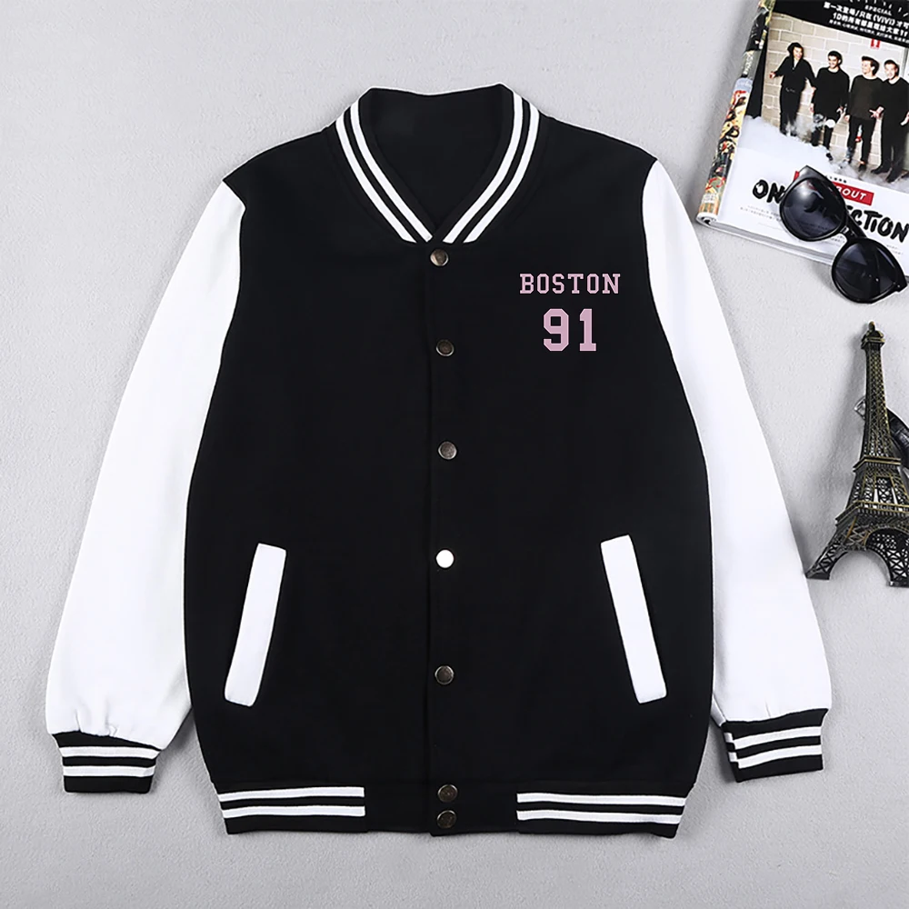Boston 91 Letter Print women's Jackets Moto & Biker Streetwear Loose Baseball Jersey S-3XL High Street High Street Clothing
Boston 91 Letter Print women's Jackets Moto & Biker Streetwear Loose Baseball Jersey S-3XL High Street High Street Clothing