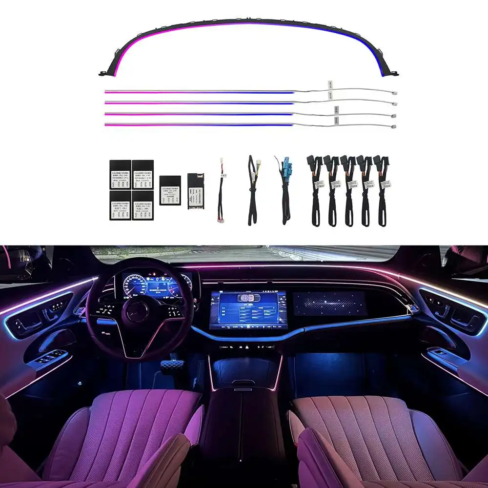 New 64 Colors W214 Dynamic Active Ambient Lighting For Mercedes Benz E-Class 2024-2025 Interior LED Ambience Lights
New 64 Colors W214 Dynamic Active Ambient Lighting For Mercedes Benz E-Class 2024-2025 Interior LED Ambience Lights
