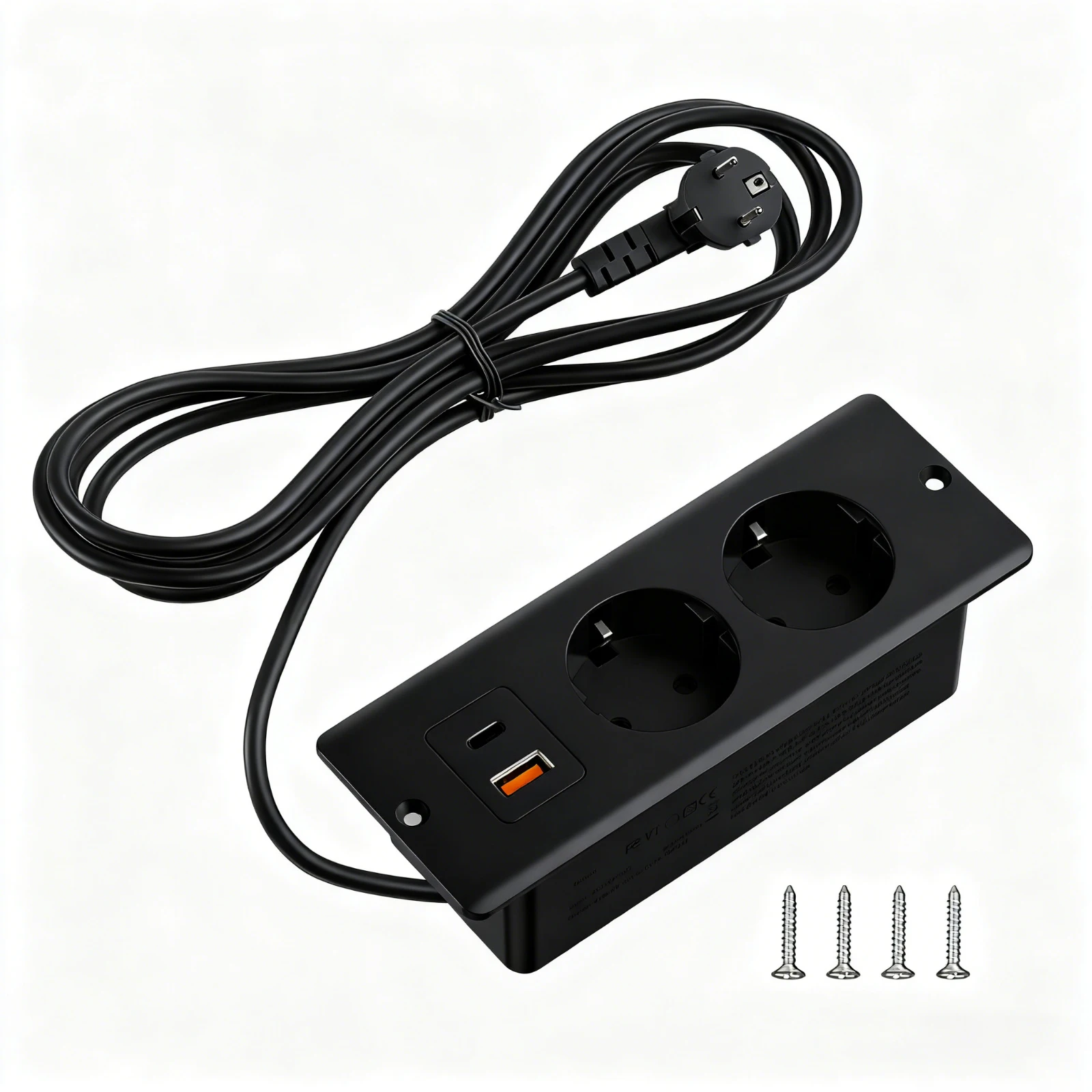 Встраиваемая розетка EU с 1 портом USB-A и 1 портом Type-C, скрытая настольная розетка со встроенным удлинителем 2 м для дома, офиса, кухни
Встраиваемая розетка EU с 1 портом USB-A и 1 портом Type-C, скрытая настольная розетка со встроенным удлинителем 2 м для дома, офиса, кухни