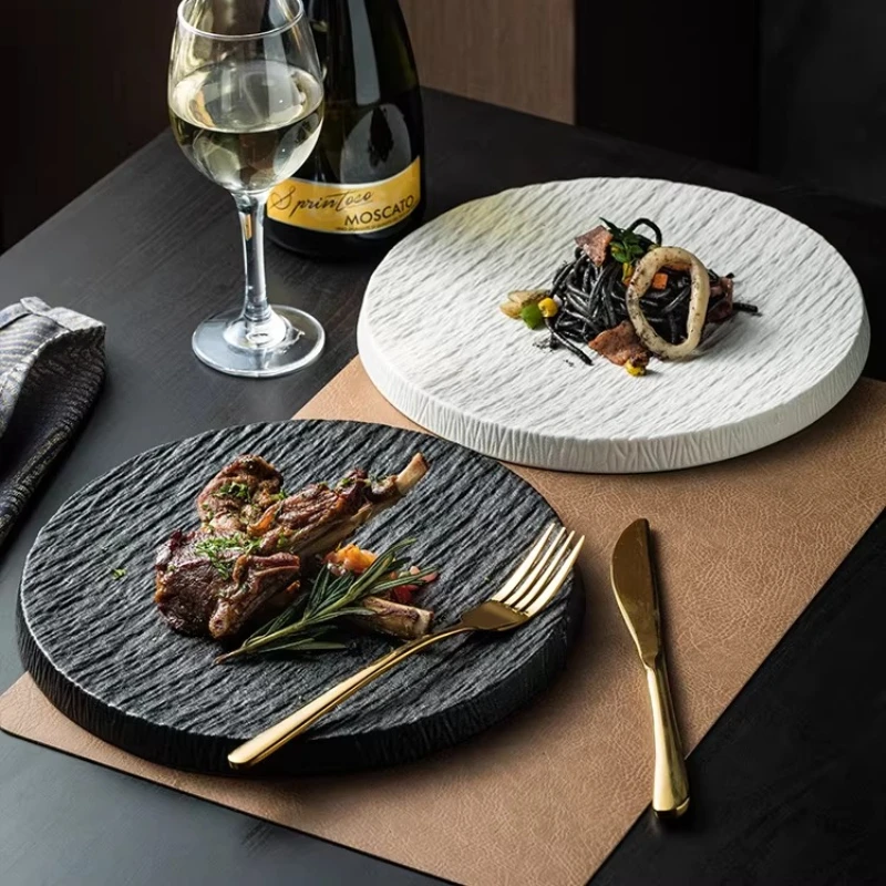 1 шт. Креативная керамическая тарелка с узором под камень, японская посуда, поднос для западных блюд, высококачественная тарелка для стейка, для отелей и коммерческого использования
1 шт. Креативная керамическая тарелка с узором под камень, японская посуда, поднос для западных блюд, высококачественная тарелка для стейка, для отелей и коммерческого использования