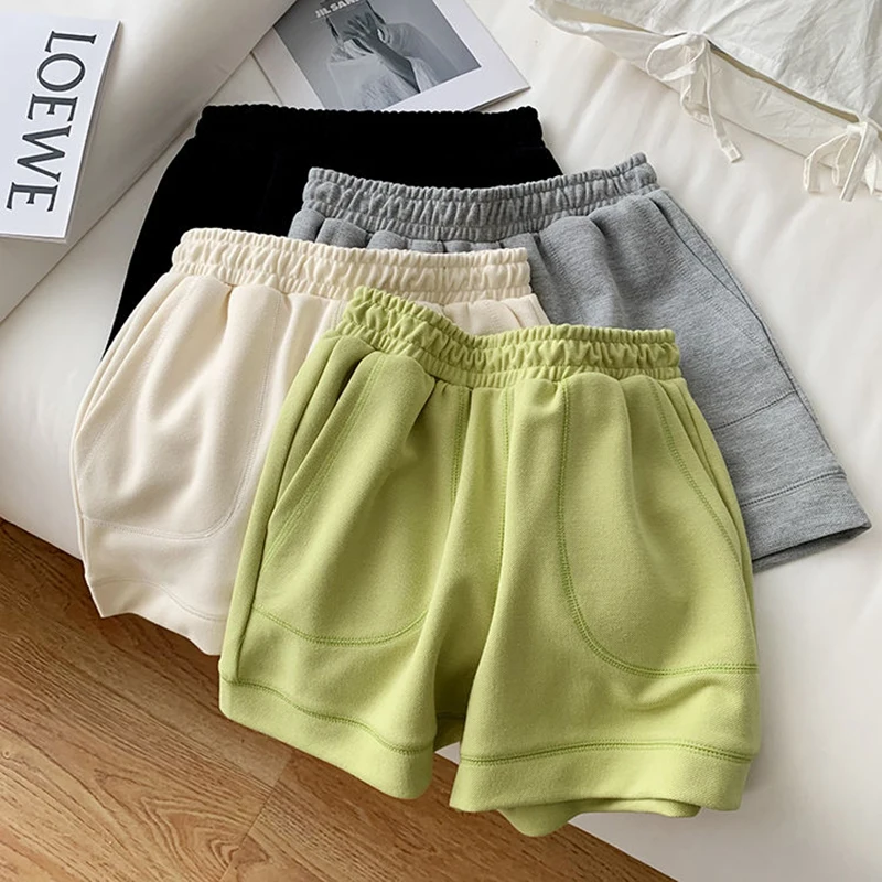 Summer Elastic Waist Women Sports Shorts Korean New Casual Wide Leg Home Shorts Y2K Fashion All Match Solid A Line Shorts Female
Summer Elastic Waist Women Sports Shorts Korean New Casual Wide Leg Home Shorts Y2K Fashion All Match Solid A Line Shorts Female