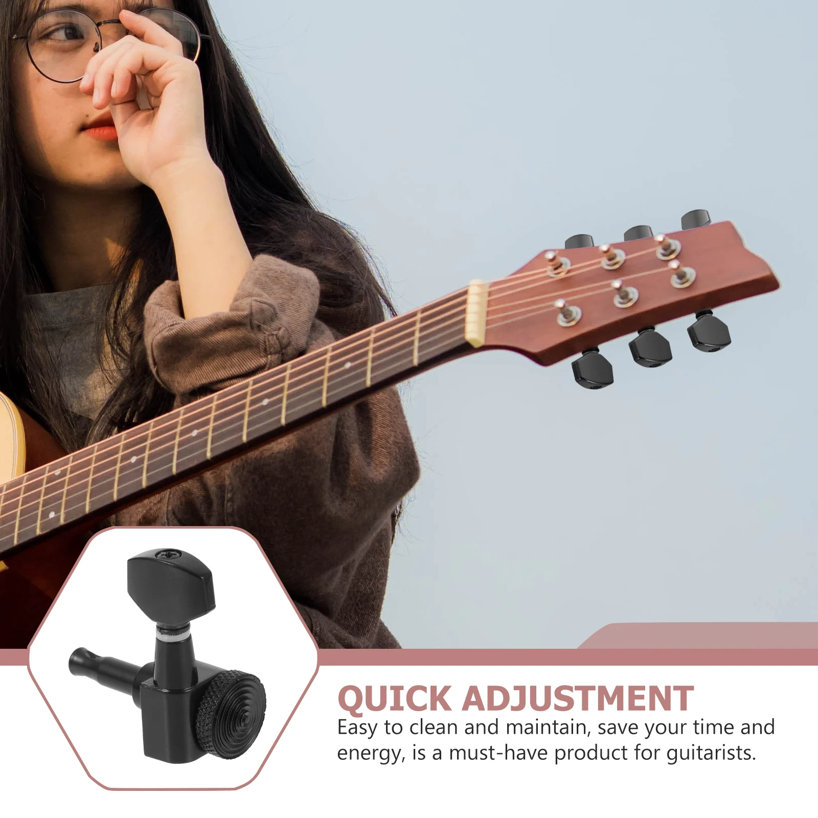Guitar Tuners Fully Enclosed Acoustic Accessories Creative Folk Tuning Peg Electronic Alloy
Guitar Tuners Fully Enclosed Acoustic Accessories Creative Folk Tuning Peg Electronic Alloy