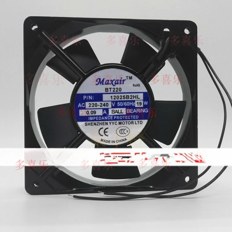 ZMZM 1 PCS for Maxair BT/220 Fan P/N 12025B2HL 220V 12025 12cm axial cooling fan 2 wire
ZMZM 1 PCS for Maxair BT/220 Fan P/N 12025B2HL 220V 12025 12cm axial cooling fan 2 wire