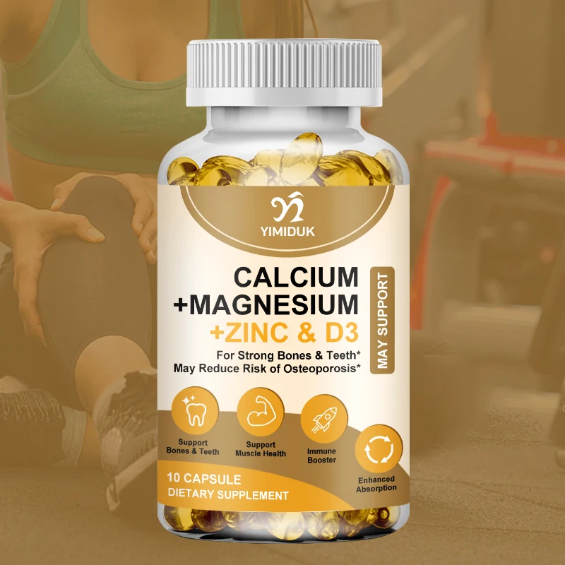 Calcium Magnesium Zinc Capsules With Vitamin D3 Helps Support Bones, Teeth, Heart, And Enhance Immune System Function
Calcium Magnesium Zinc Capsules With Vitamin D3 Helps Support Bones, Teeth, Heart, And Enhance Immune System Function