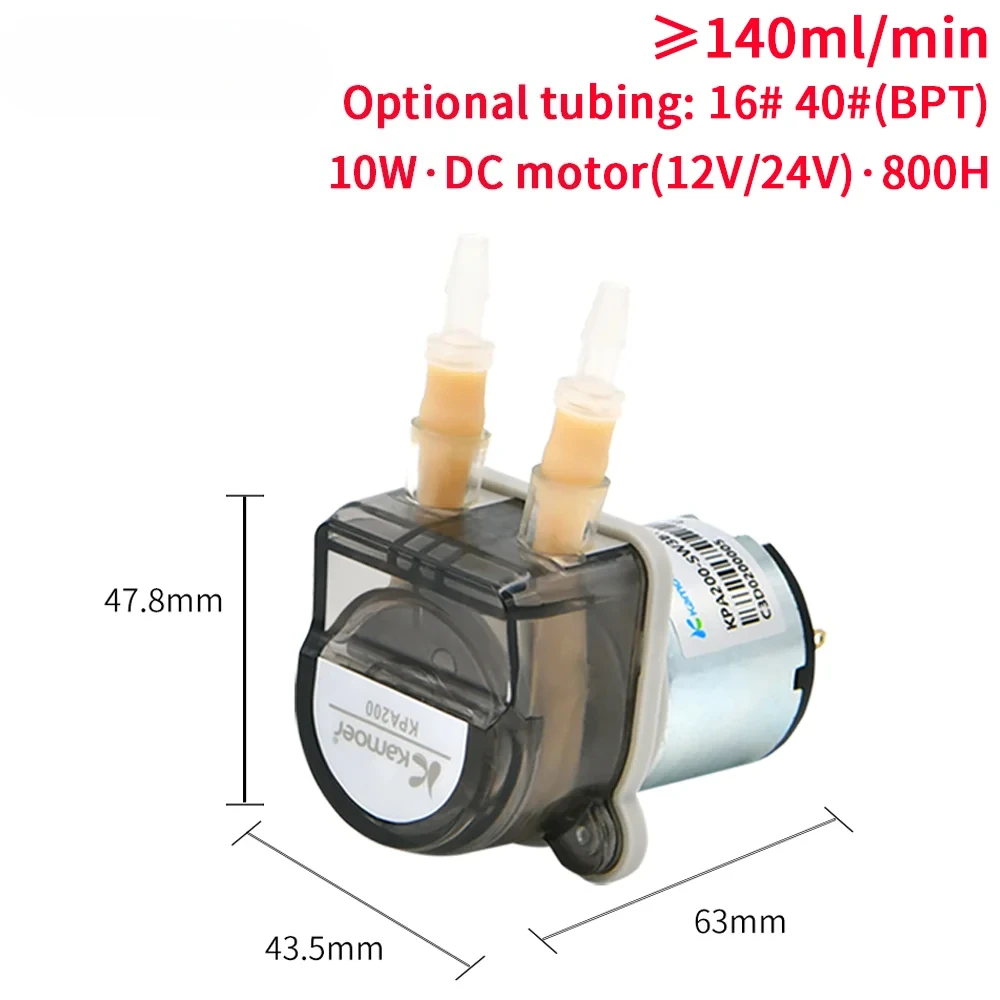 12V 24V Kamoer KPA200 Peristaltic Pump 220ml/min Self-Priming Gear Pump BPT Tubing Liquid Dosing Pump for Lab Analysis
12V 24V Kamoer KPA200 Peristaltic Pump 220ml/min Self-Priming Gear Pump BPT Tubing Liquid Dosing Pump for Lab Analysis