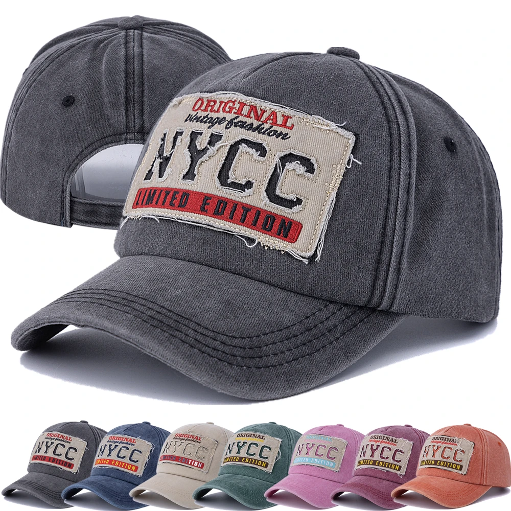 Hot Sale Unisex Washed Cotton Vintage Baseball Cap NYCC Letter Embroidery Outdoor Sports Dad Hat For Men And Women
Hot Sale Unisex Washed Cotton Vintage Baseball Cap NYCC Letter Embroidery Outdoor Sports Dad Hat For Men And Women