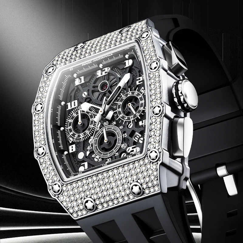 Mark Fairwhale 2026 Fashion Tonneau Diamond Encrusted Man's Wristwatch Multifunctional Sport Watches for man reloj hombre
Mark Fairwhale 2026 Fashion Tonneau Diamond Encrusted Man's Wristwatch Multifunctional Sport Watches for man reloj hombre