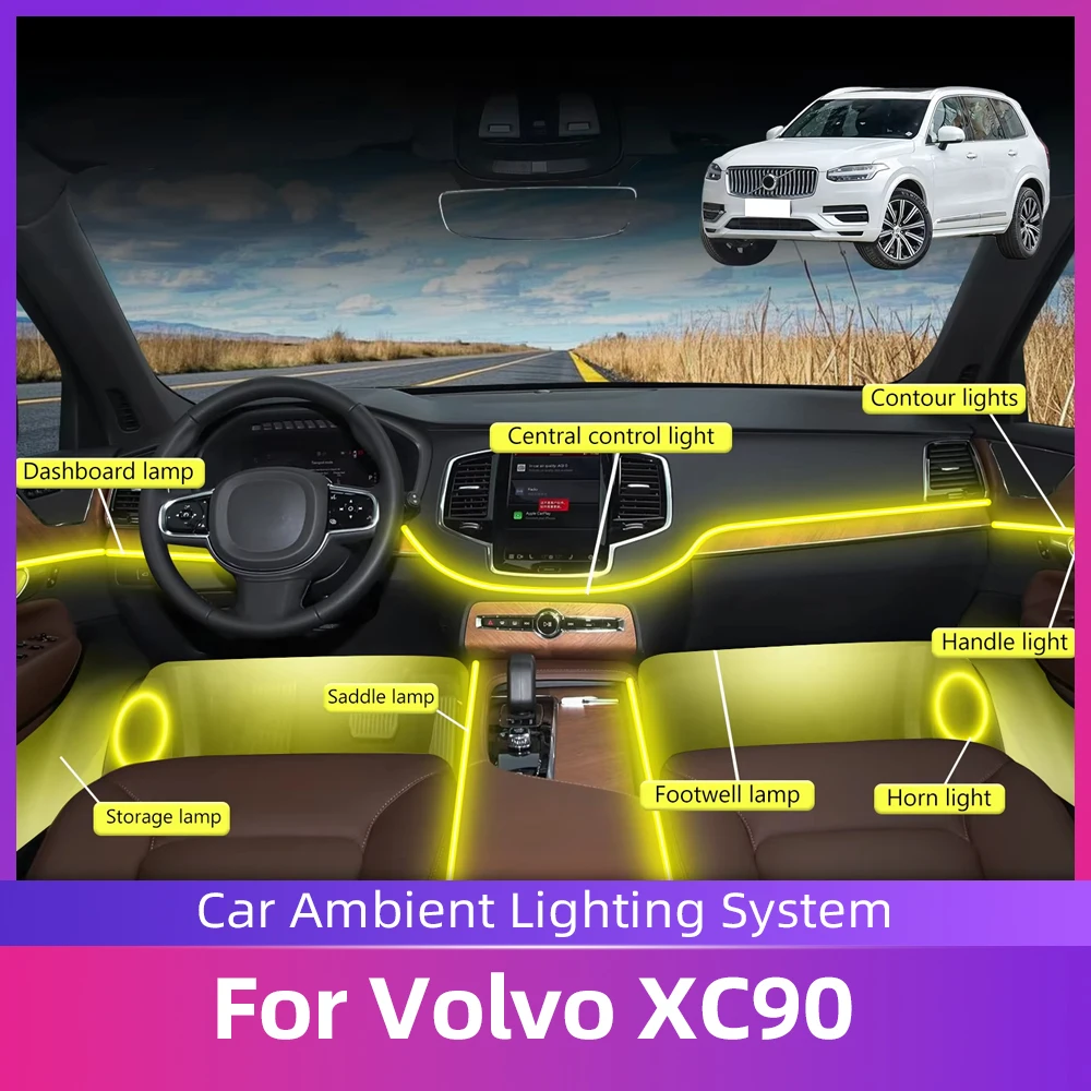 For Volvo XC90 RGB 64 Colors LED Car Interior Ambient Light Energy Saving Efficient Lamp Symphony Atmosphere Lamp App Control
For Volvo XC90 RGB 64 Colors LED Car Interior Ambient Light Energy Saving Efficient Lamp Symphony Atmosphere Lamp App Control
