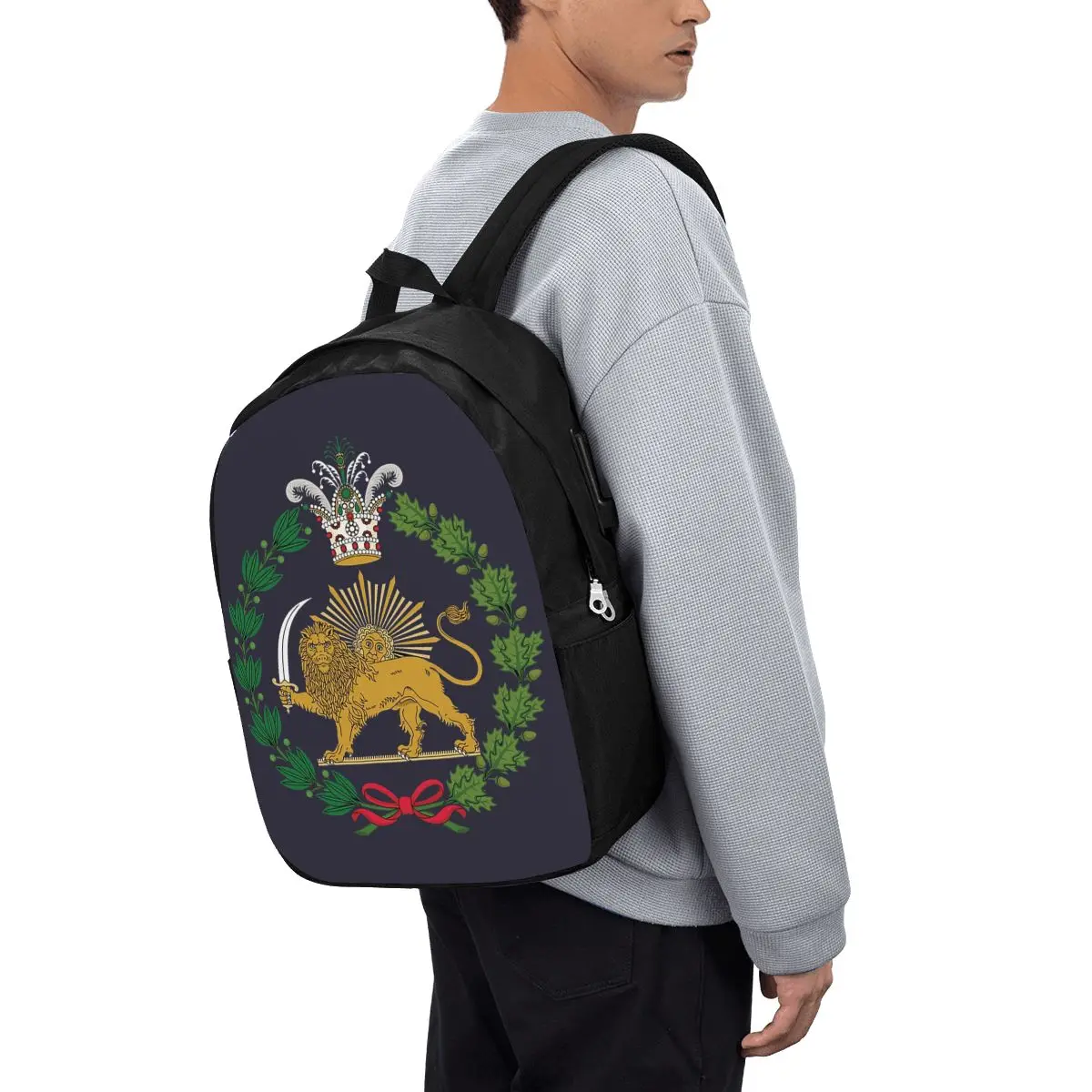 Iran Flag Emblem Persia Sun Lion Backpack Travel Notebook Bag Computer College Student School Bag Laptop Shoulder Bags
Iran Flag Emblem Persia Sun Lion Backpack Travel Notebook Bag Computer College Student School Bag Laptop Shoulder Bags