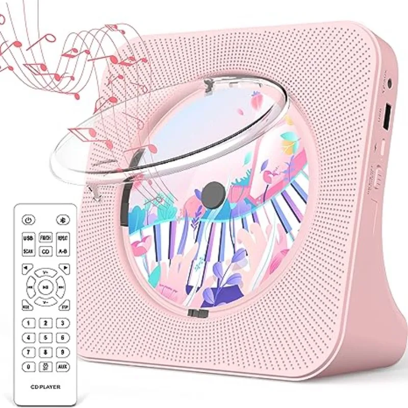 Qoosea CD Player Portable with Bluetooth 5.0, HiFi Sound Speaker, CD Music Player with Remote Control, Dust Cover, FM Radio
Qoosea CD Player Portable with Bluetooth 5.0, HiFi Sound Speaker, CD Music Player with Remote Control, Dust Cover, FM Radio