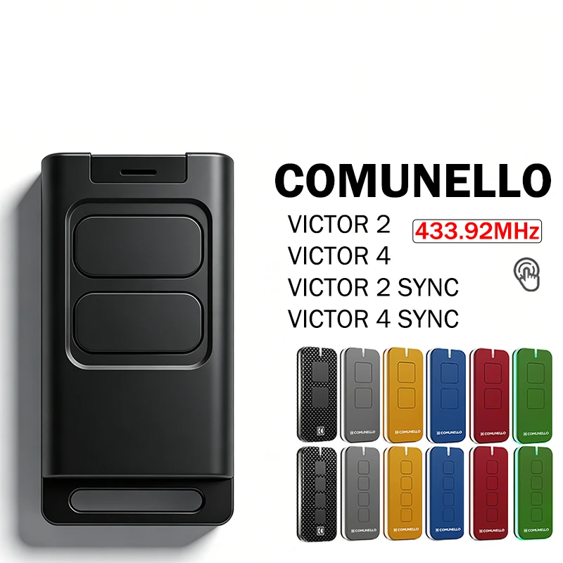 COMUNELLO VICTOR 2 4 RC SYNC Garage Remote Control 433.92MHz Rolling Code COMUNELLO Automation Garage Door Remote
COMUNELLO VICTOR 2 4 RC SYNC Garage Remote Control 433.92MHz Rolling Code COMUNELLO Automation Garage Door Remote