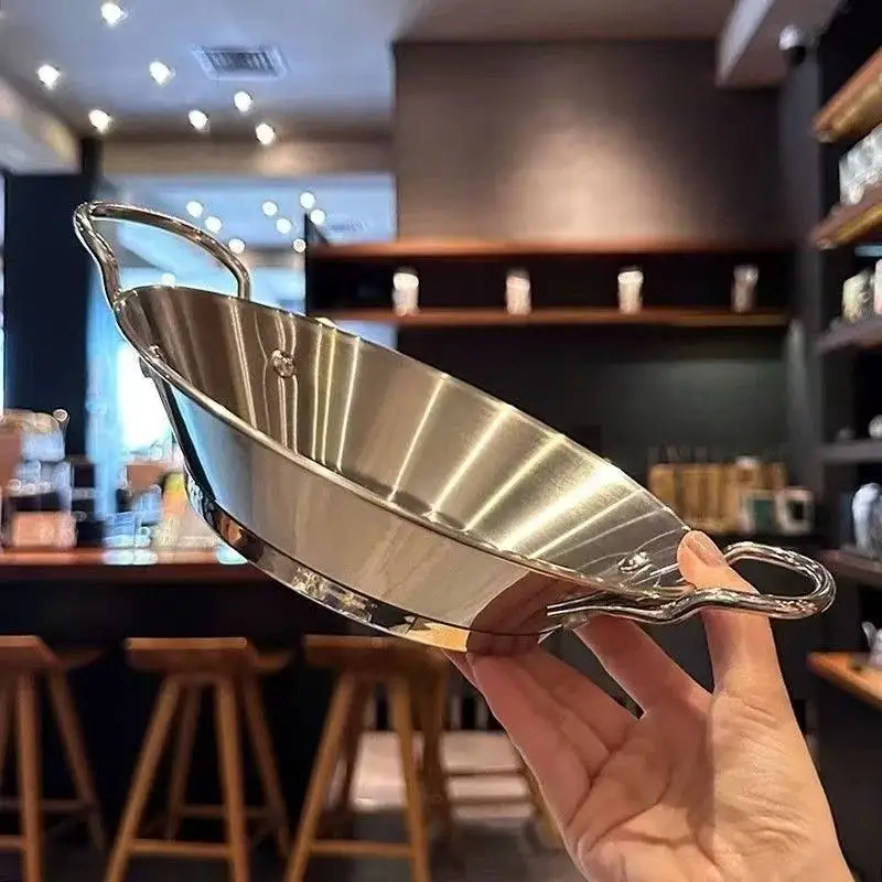 Spanish Paella Pot Steak Paella Basin Risotto Double-ear Pan Stainless Steel Non-stick Dry Pan Frying Pan
Spanish Paella Pot Steak Paella Basin Risotto Double-ear Pan Stainless Steel Non-stick Dry Pan Frying Pan