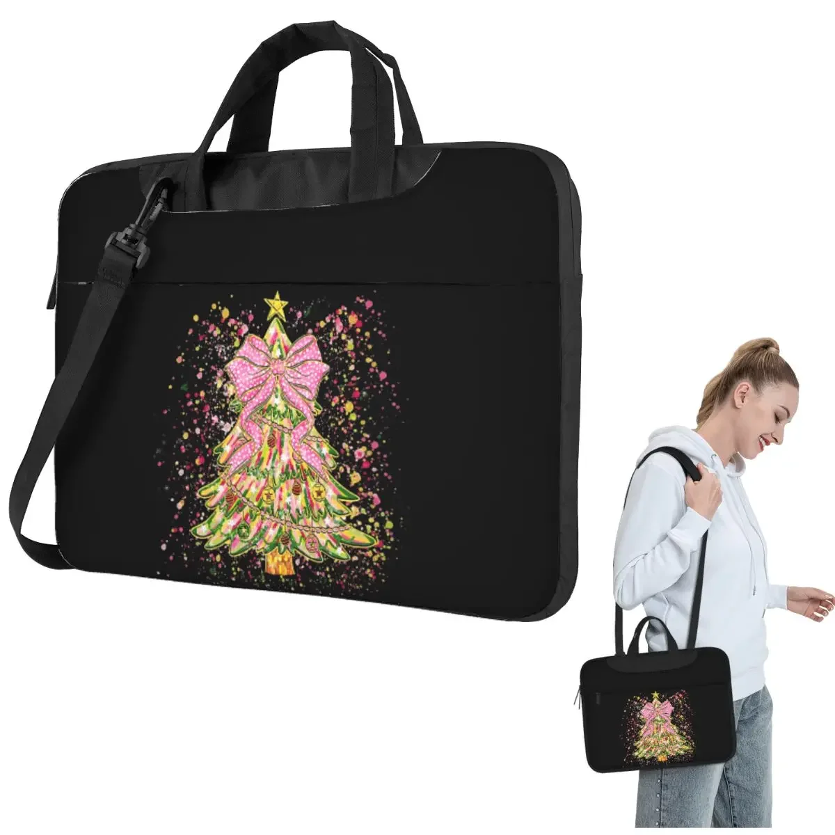 Colorful Coquette Christmas Tree Crossbody Laptop Bag Case Computer Bag Resistant Protective Notebook Pouch for Lenovo
Colorful Coquette Christmas Tree Crossbody Laptop Bag Case Computer Bag Resistant Protective Notebook Pouch for Lenovo