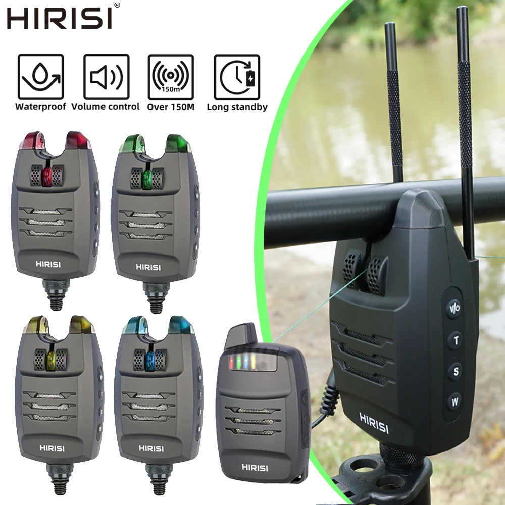 Hirisi B1228 Wireless Carp Fishing Alarm Set Waterproof Bite LED Indicator Adjustable Volume/Tone/Sensitivity Fishing Accessory
Hirisi B1228 Wireless Carp Fishing Alarm Set Waterproof Bite LED Indicator Adjustable Volume/Tone/Sensitivity Fishing Accessory