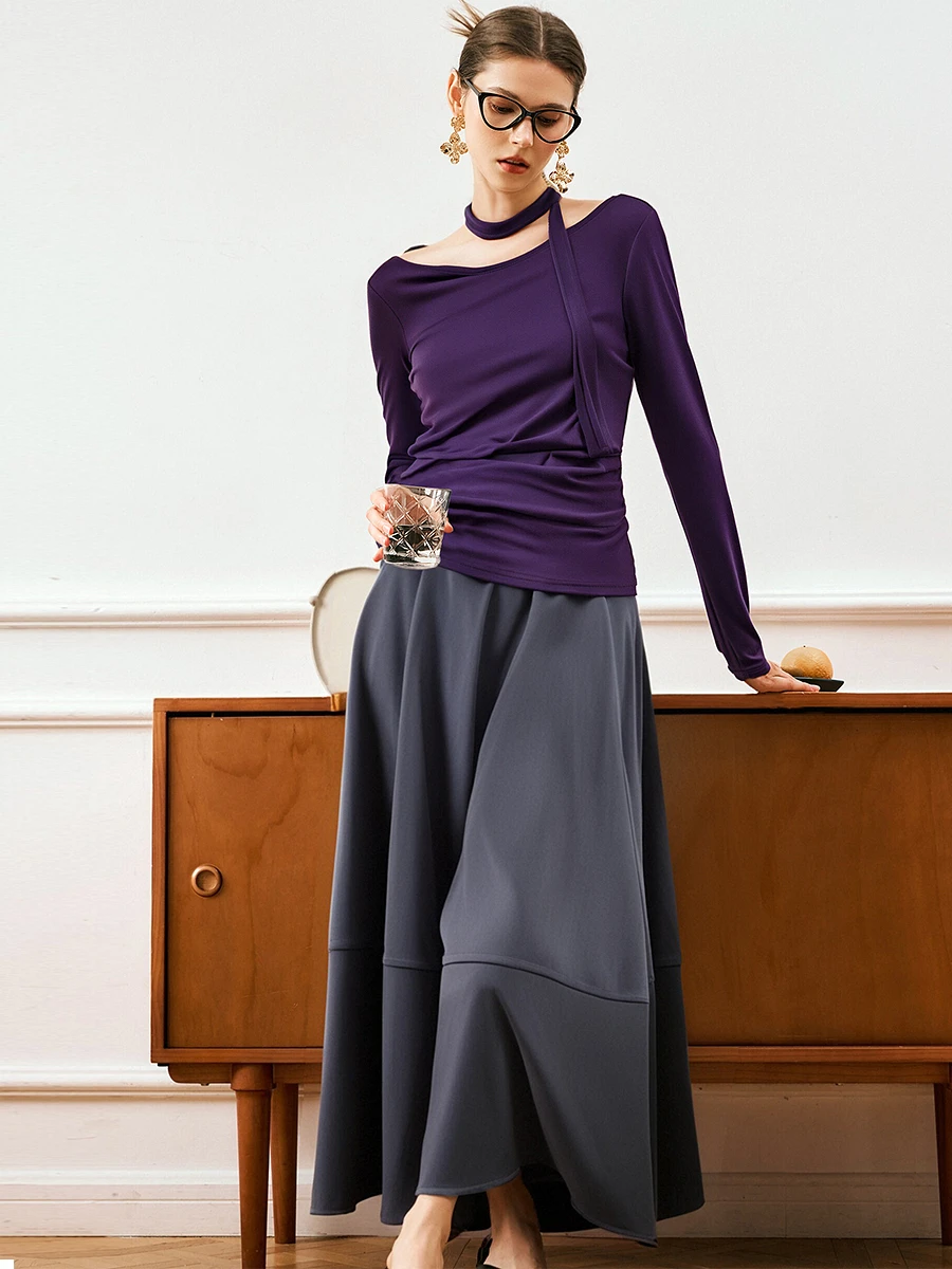OLrain French Lazy Fashion Purple Top Skirt Set Women's Autumn 2025 New Two-piece Set M57QE000109
OLrain French Lazy Fashion Purple Top Skirt Set Women's Autumn 2025 New Two-piece Set M57QE000109