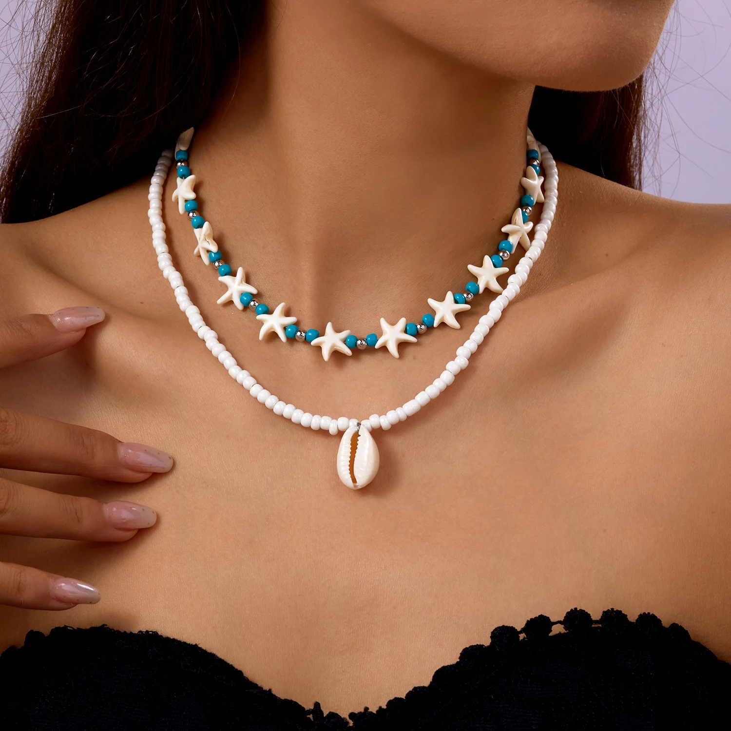 Bohemian Conch Starfish Shell Pendant Necklace For Women Girls Colorful Rice Beads Choker Clavicle Chain Summer Beach Jewelry
Bohemian Conch Starfish Shell Pendant Necklace For Women Girls Colorful Rice Beads Choker Clavicle Chain Summer Beach Jewelry
