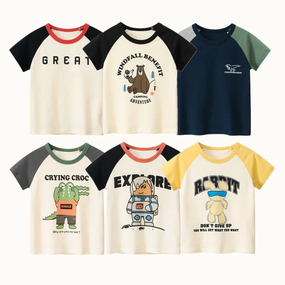 2024 Children T-Shirts Clothes for Boy 100% Cotton Bear Crocodile Spaceman Cartoon Kids Girls Short Sleeve Casual Sport Top Tees
2024 Children T-Shirts Clothes for Boy 100% Cotton Bear Crocodile Spaceman Cartoon Kids Girls Short Sleeve Casual Sport Top Tees