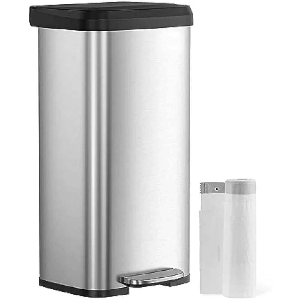 Tall Kitchen Trash Can Soft Closure Table Garbage Container 18-Gallon Stainless Steel Garbage Can Large and Space-Saving Tools
Tall Kitchen Trash Can Soft Closure Table Garbage Container 18-Gallon Stainless Steel Garbage Can Large and Space-Saving Tools