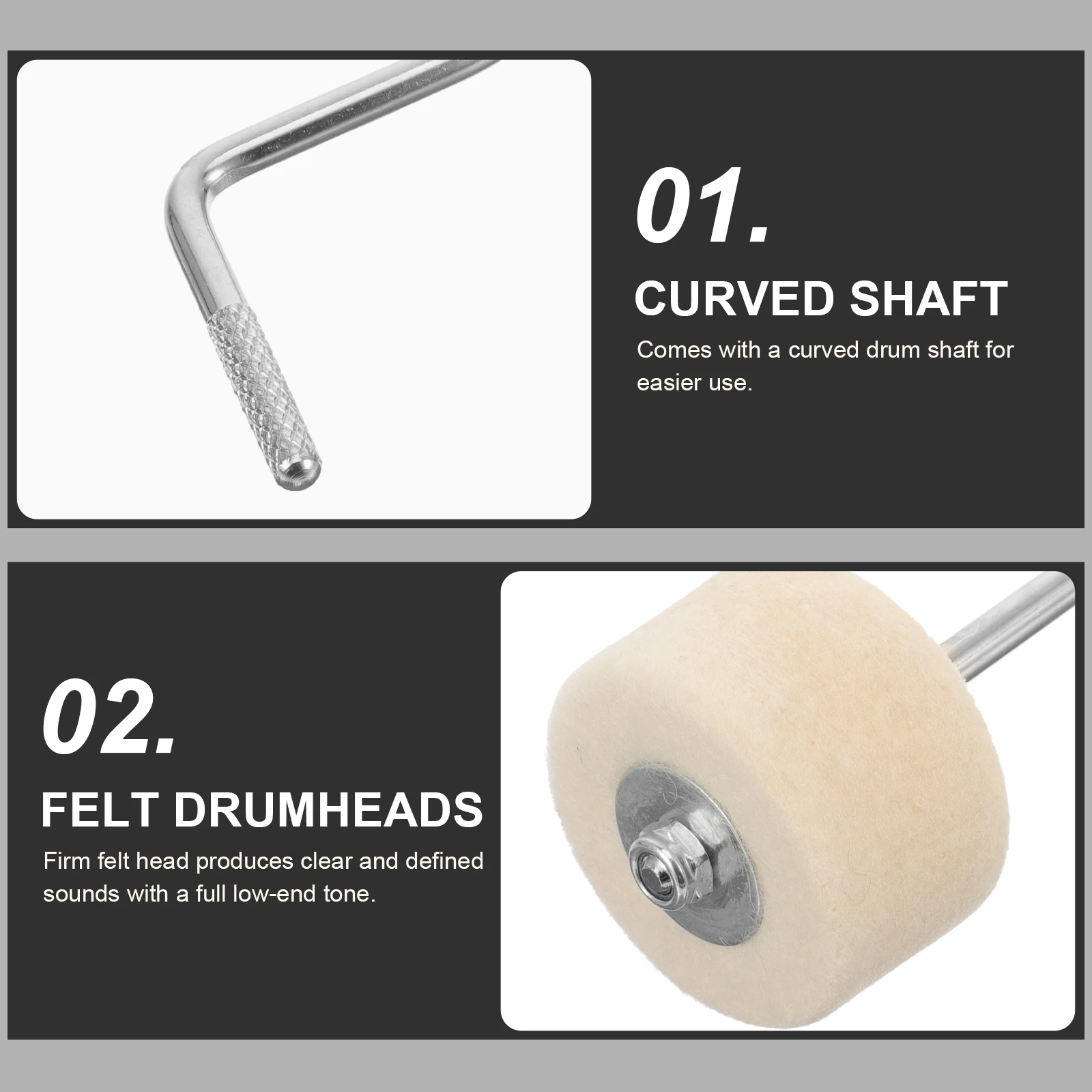 Bass Drum Metal Bass Drum Beater Curved Metal Adjustable Weights Durable Felt Clear Sound Long Lasting For Drummers Students
Bass Drum Metal Bass Drum Beater Curved Metal Adjustable Weights Durable Felt Clear Sound Long Lasting For Drummers Students