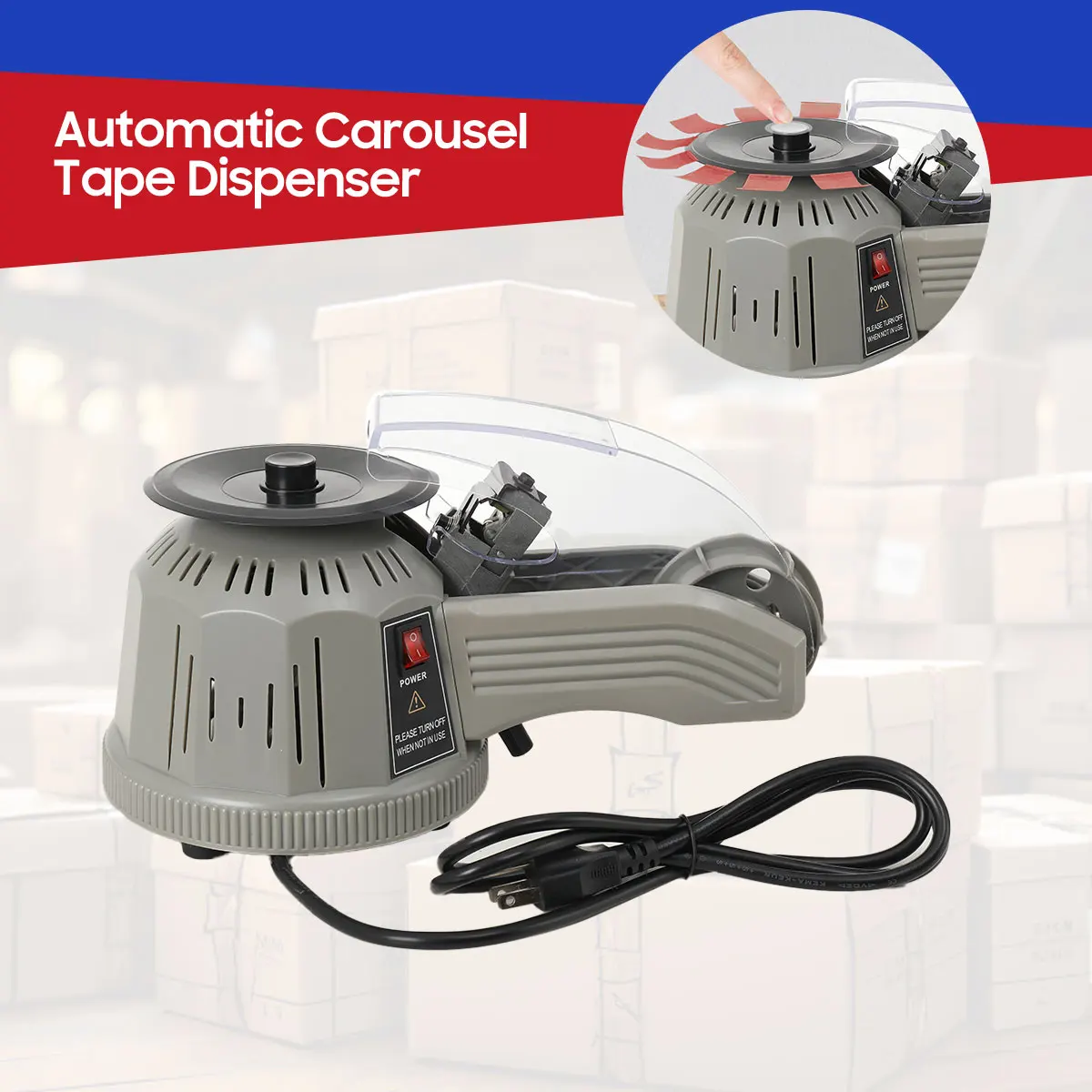 ZCUT-2 Automatic Tape Dispenser Machine Turntable Disc Adhesive Tape Holder Transparent Stationery Tape Packaging Tape Cutter
ZCUT-2 Automatic Tape Dispenser Machine Turntable Disc Adhesive Tape Holder Transparent Stationery Tape Packaging Tape Cutter