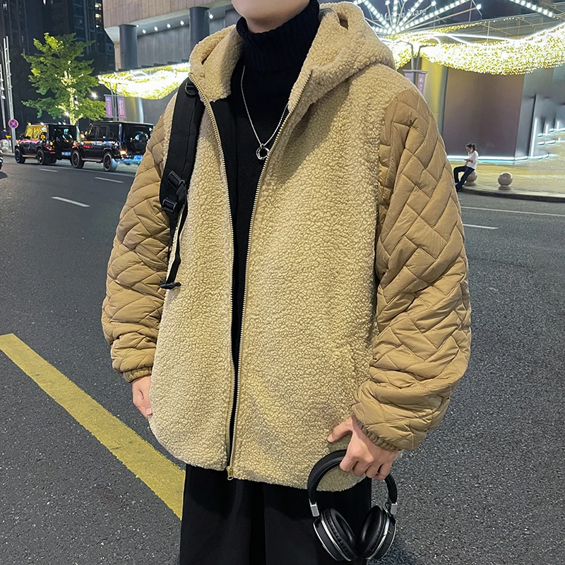 Lamb Fur Jaet Men's Winter Thiened down Cotton Coat 2024 New Sle Cotton Padded Youth Casual Warm Hooded Zipper Closure
Lamb Fur Jaet Men's Winter Thiened down Cotton Coat 2024 New Sle Cotton Padded Youth Casual Warm Hooded Zipper Closure