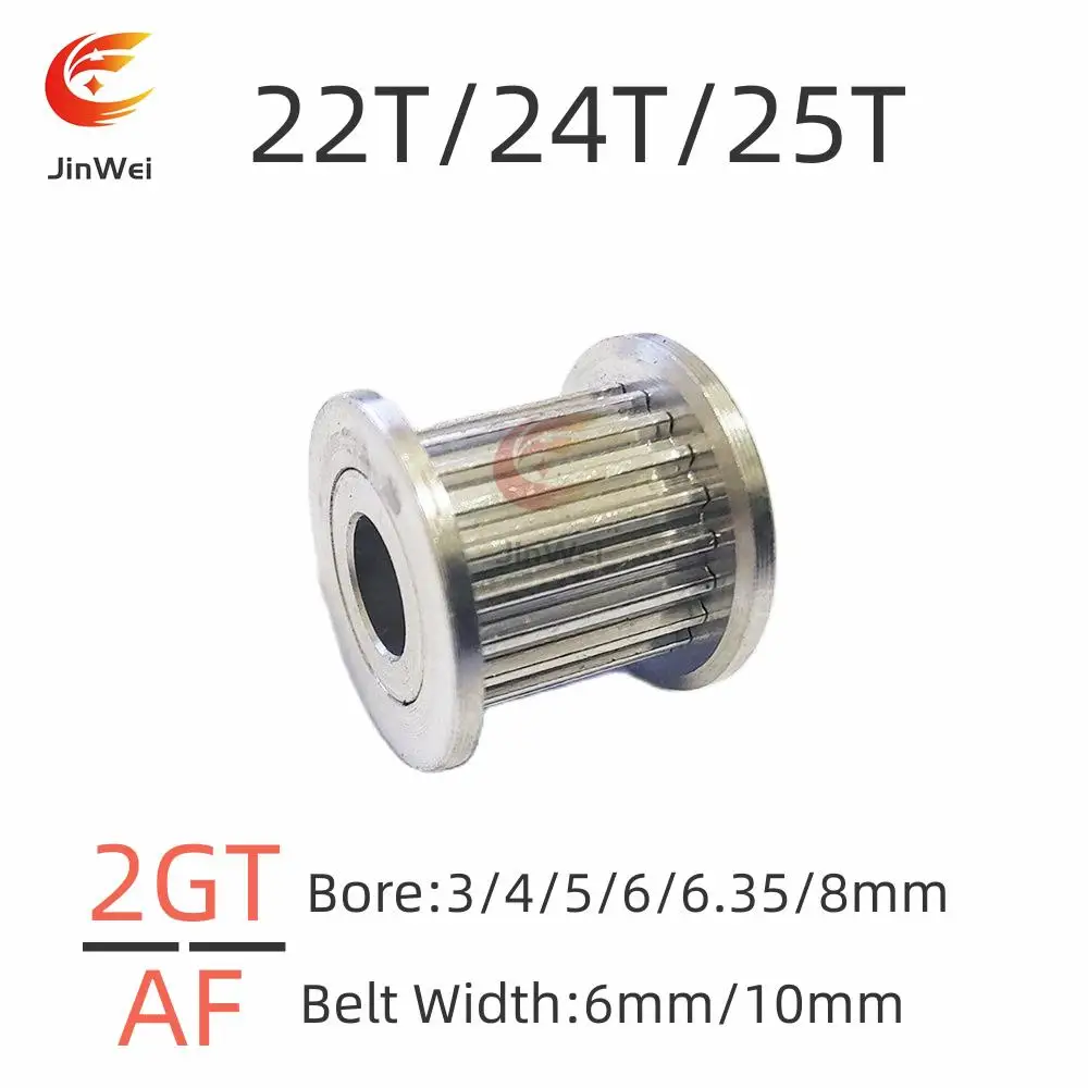 GT2/2GT Number of Teeth 22T/24T/25T Timing Pulley Bore 4/5/6/6.35/8/10mm For Belt Width: 6mm/10mm Timing Belt 3D Printing
GT2/2GT Number of Teeth 22T/24T/25T Timing Pulley Bore 4/5/6/6.35/8/10mm For Belt Width: 6mm/10mm Timing Belt 3D Printing
