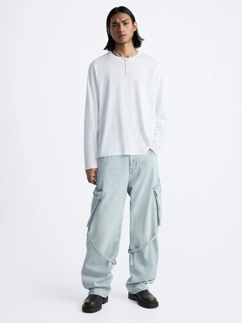 Loose Straight Leg American Washed Workwear Style Casual Jeans Spring New Men's Fashion Loose Fit Classic Blue Denim Pants
Loose Straight Leg American Washed Workwear Style Casual Jeans Spring New Men's Fashion Loose Fit Classic Blue Denim Pants
